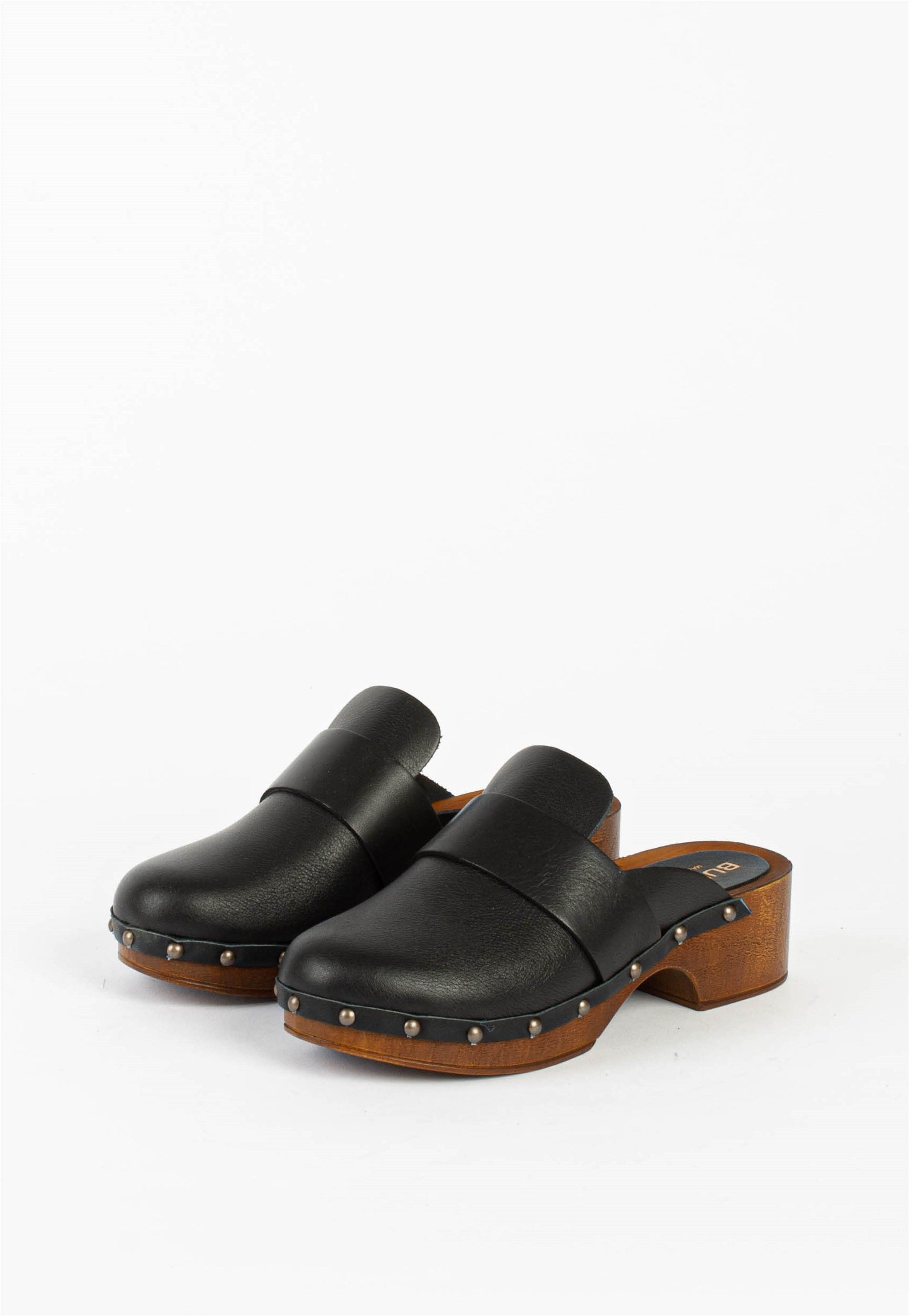 Ester Black Studded Leather Clogs ESTER-BLACK - 5