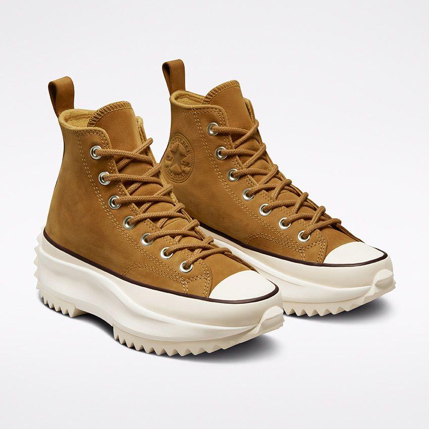 Nubuck Run Star Hike Hi Sneakers in Tan 171666C - 03