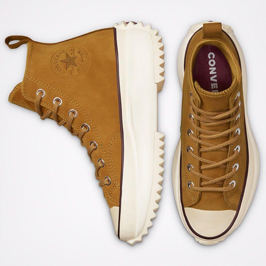 Nubuck Run Star Hike Hi Sneakers in Tan 171666C - 05