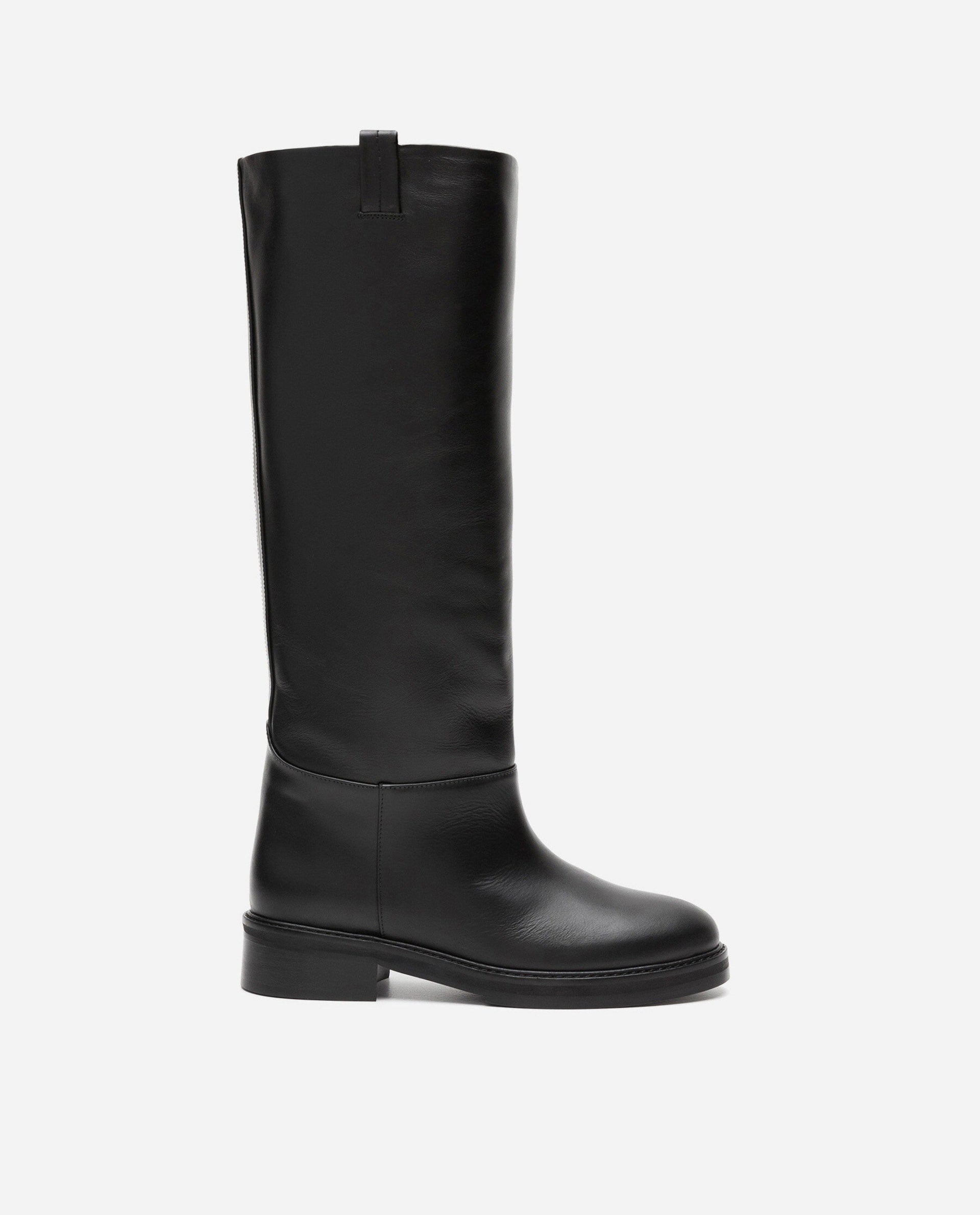 Frances Black Leather High Boots 21020818901-001 - 4