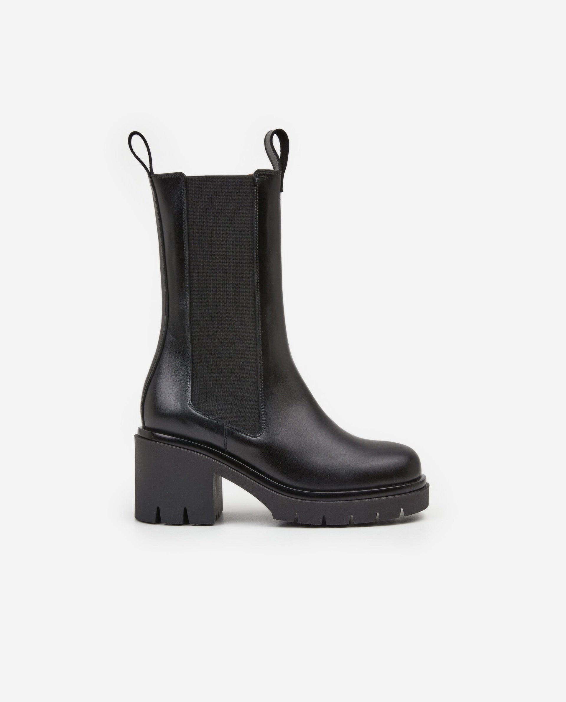 Lulu Black Leather Chelsea Boots 22020803501-015-BLACK -7
