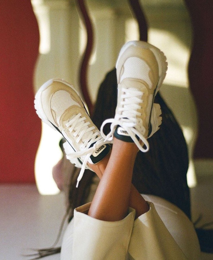 Tayke Over White Black Camel Chunky Sneakers Sneakers