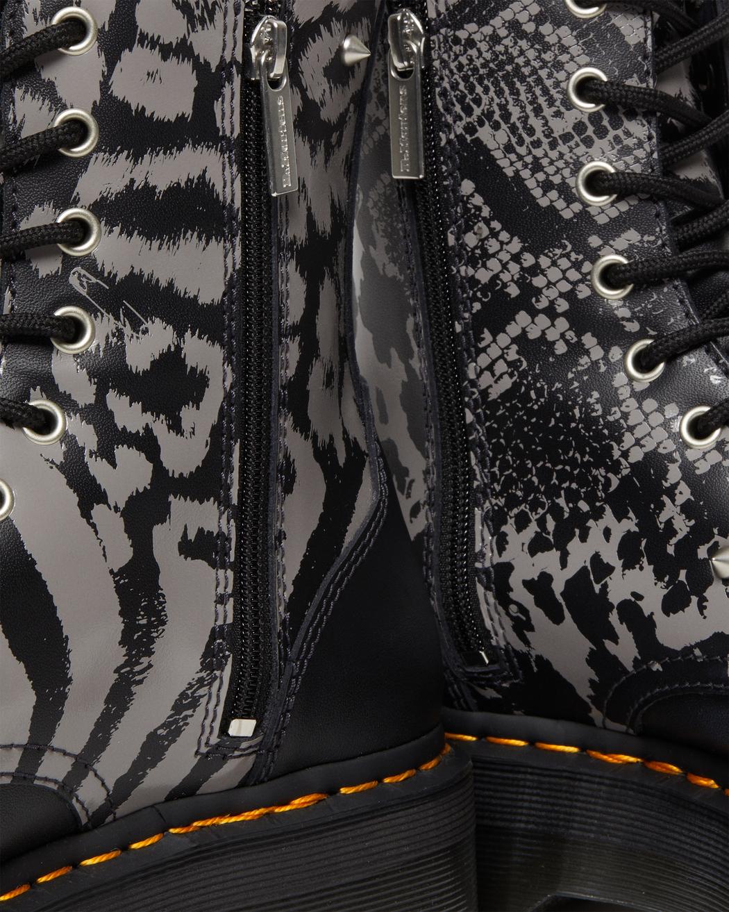 Jadon Animal Clash Leather Platform Boots DM27669001 - 8