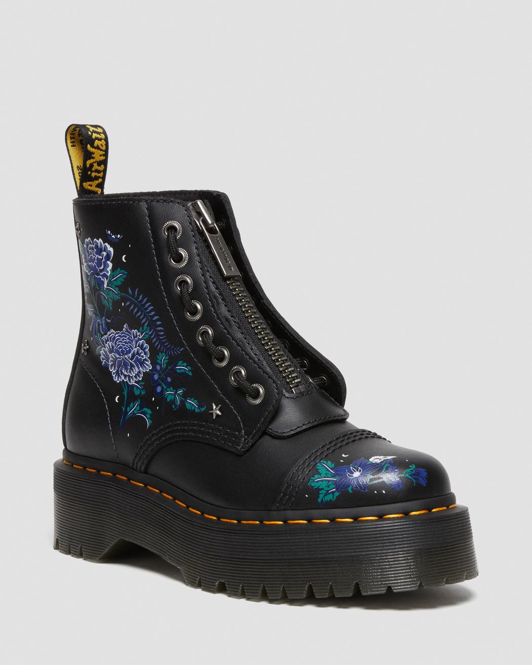 Sinclair Mystic Floral Leather Platform Boots DM27734001 - 6