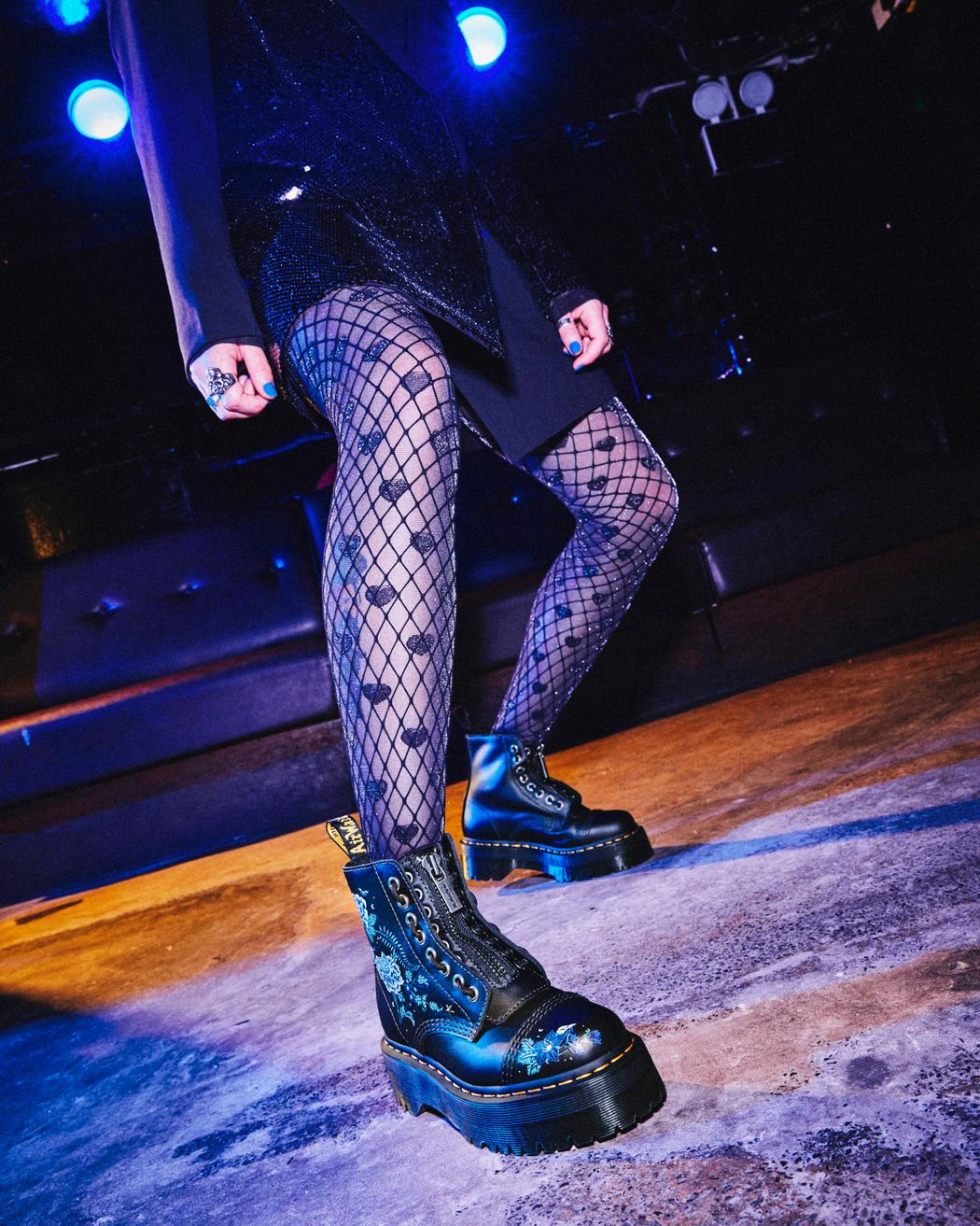 Sinclair Mystic Floral Leather Platform Boots DM27734001 - 9