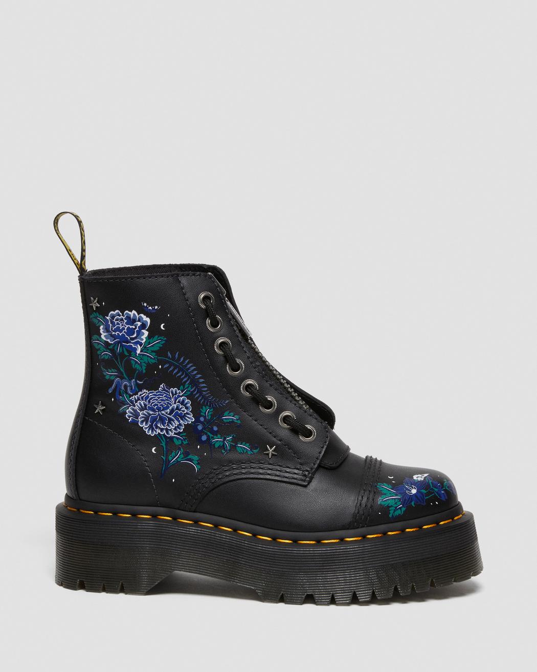 Sinclair Mystic Floral Leather Platform Boots DM27734001 - 10