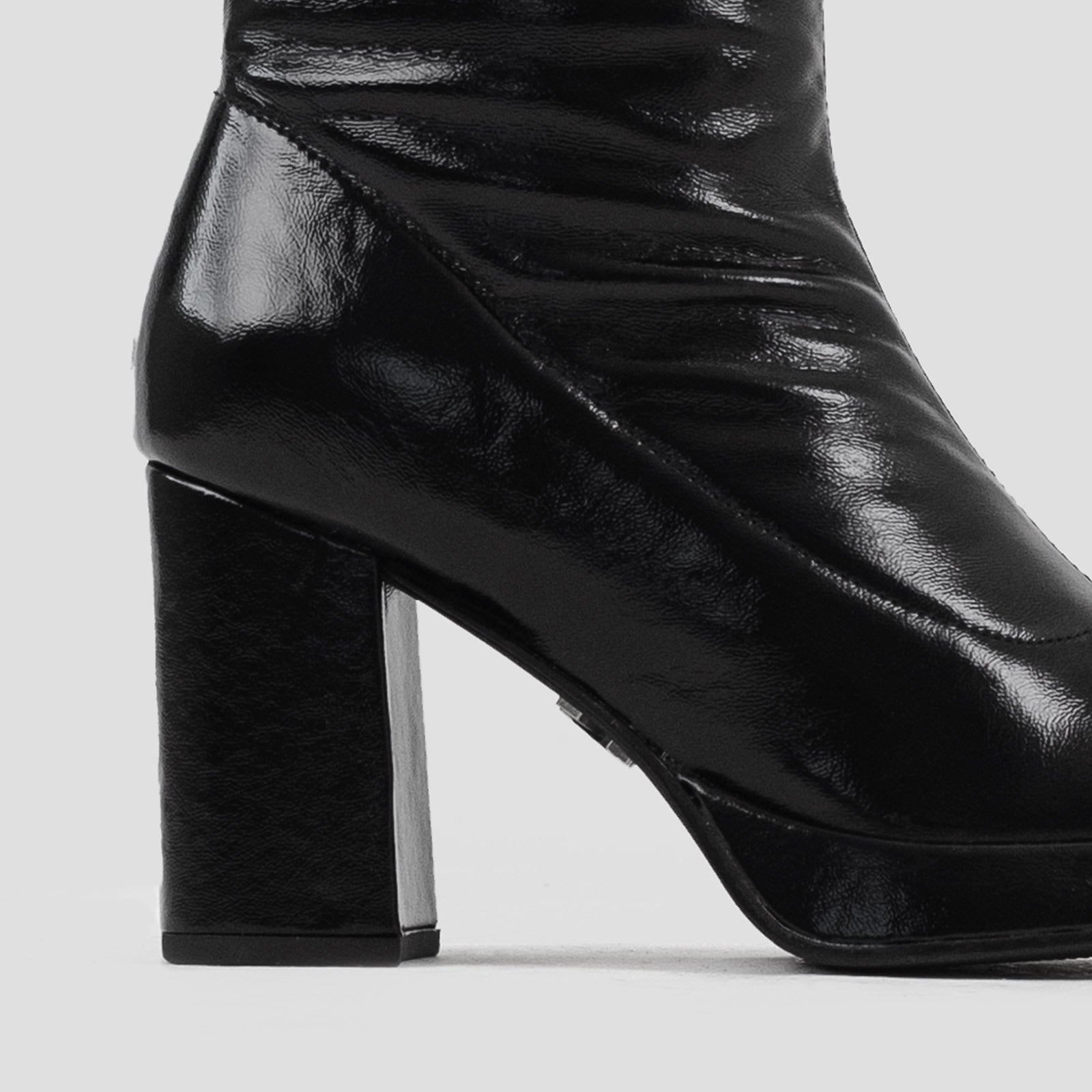 New Melanie Stretch Black Ankle Boots 34203-P-01 - 5