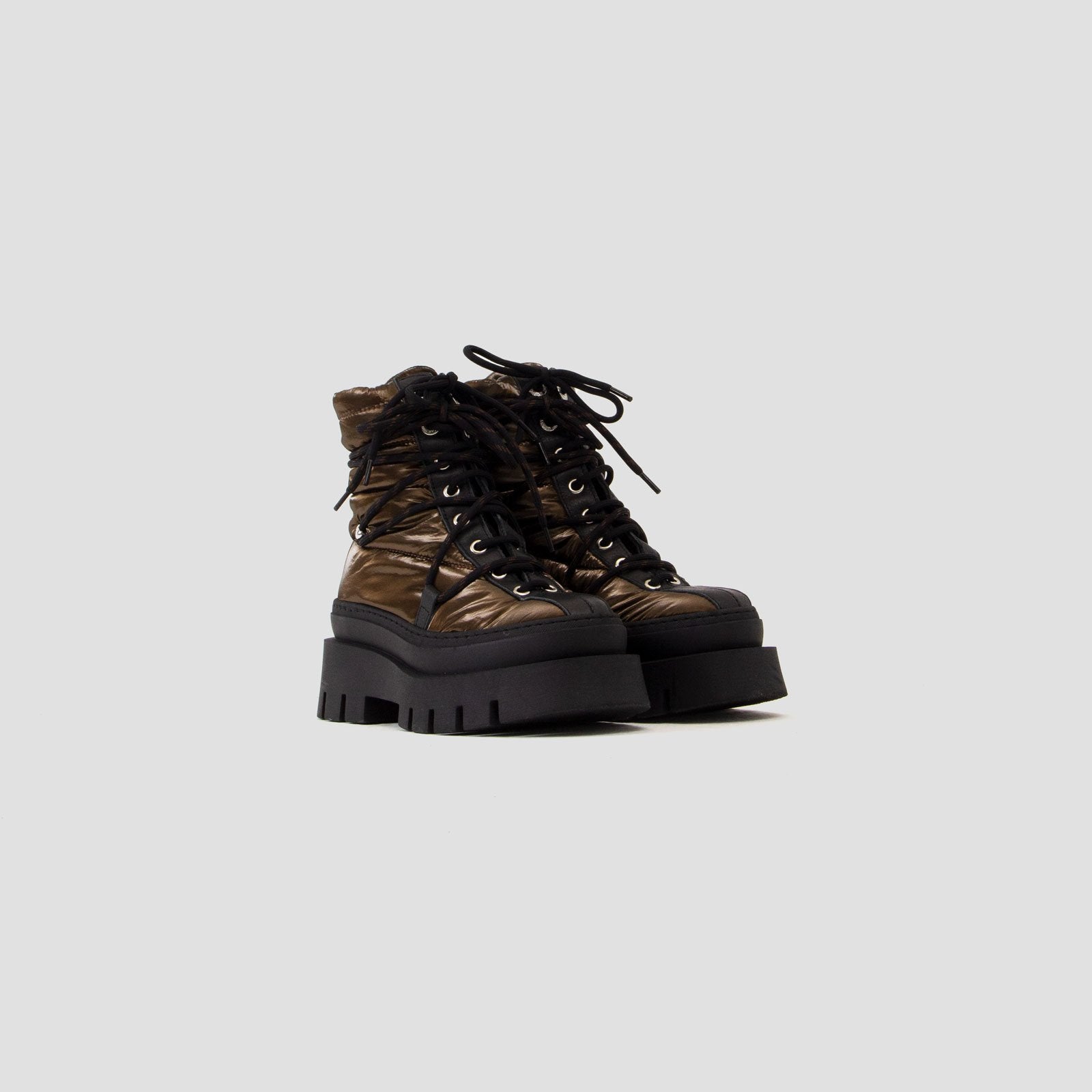 Evi-Ann Double Laces Brown Chunky Boots 47380-AM-28 - 03