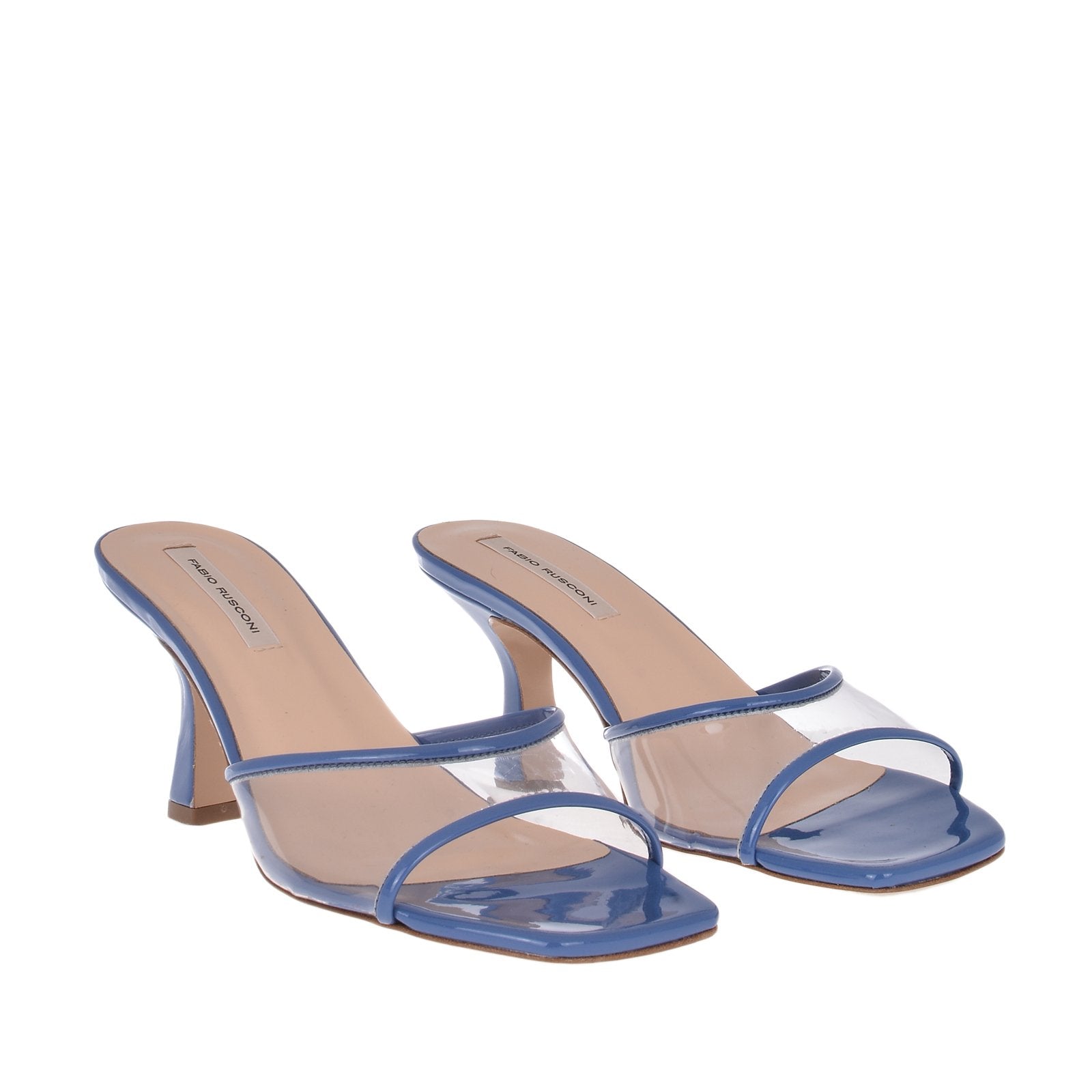 Diba Patent Sky Blue Vinyl Mules Heels VERNICE-SKY 83445 - 3