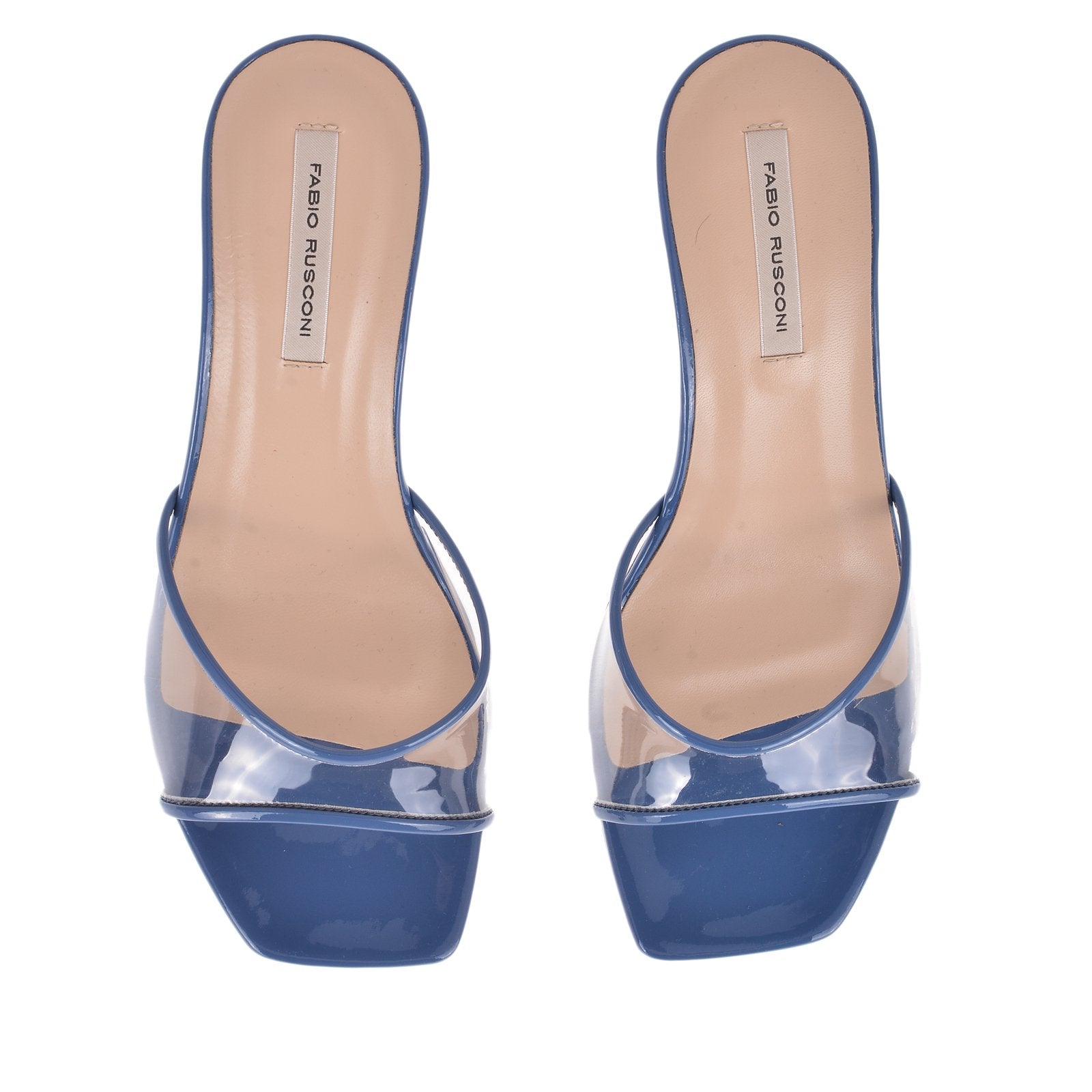 Diba Patent Sky Blue Vinyl Mules Heels VERNICE-SKY 83445 - 4