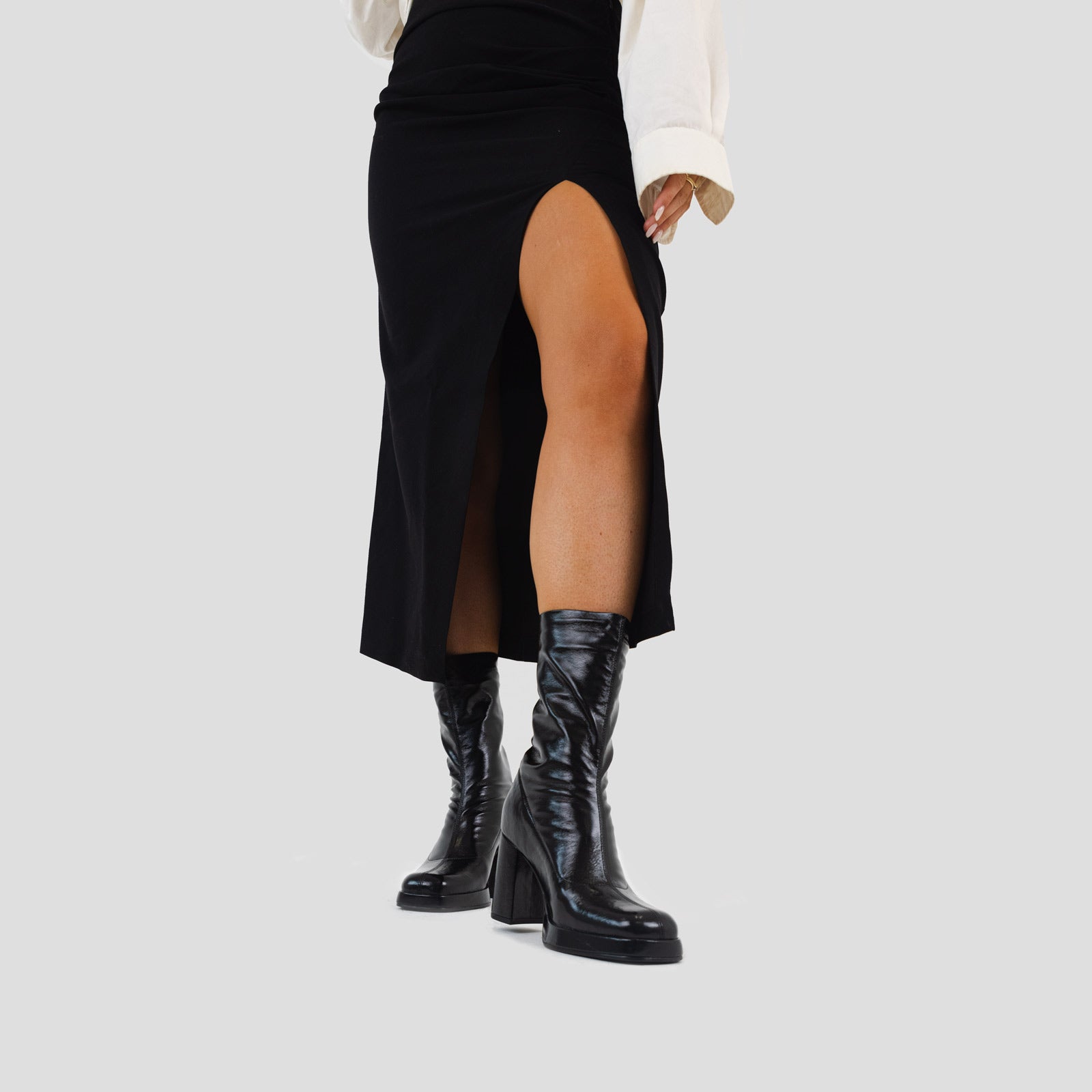 New Melanie Stretch Black Ankle Boots 34203-P-01 - 2