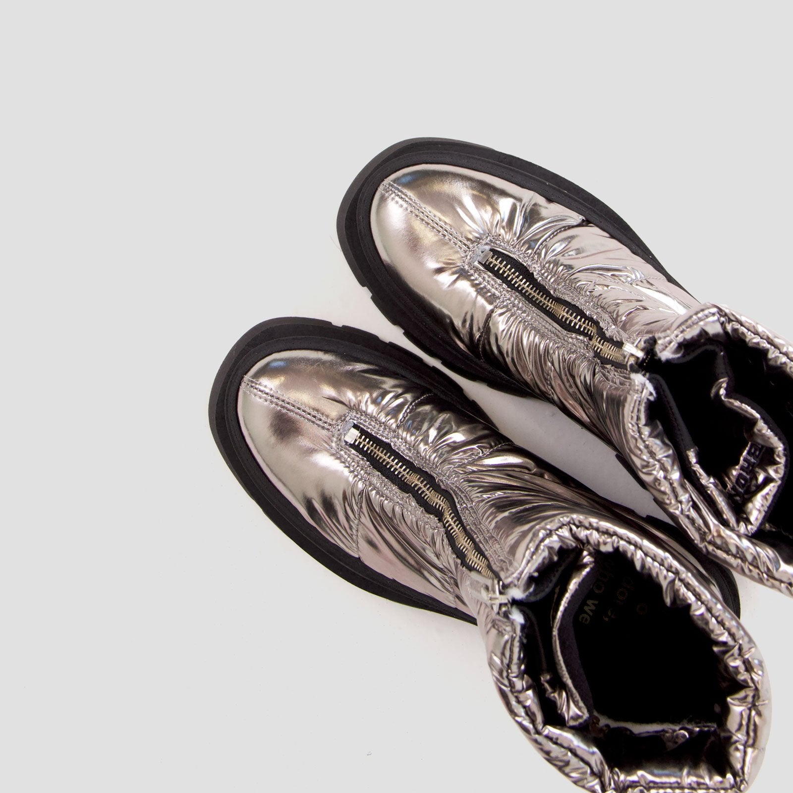 Evi-Ann Front Zip Gunmetal Chunky Boots 47379-P-1248 - 04