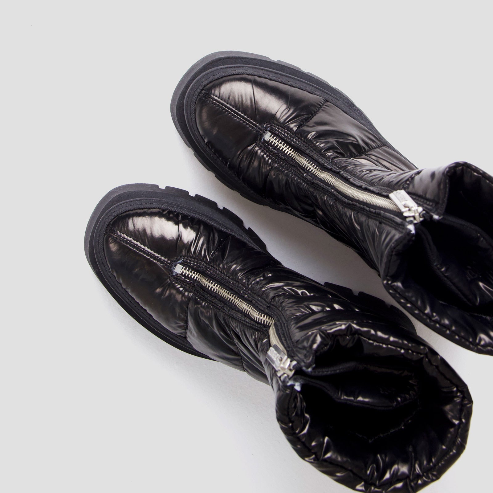 Evi-Ann Front Zip Black Chunky Boots 47379-P-01 -4