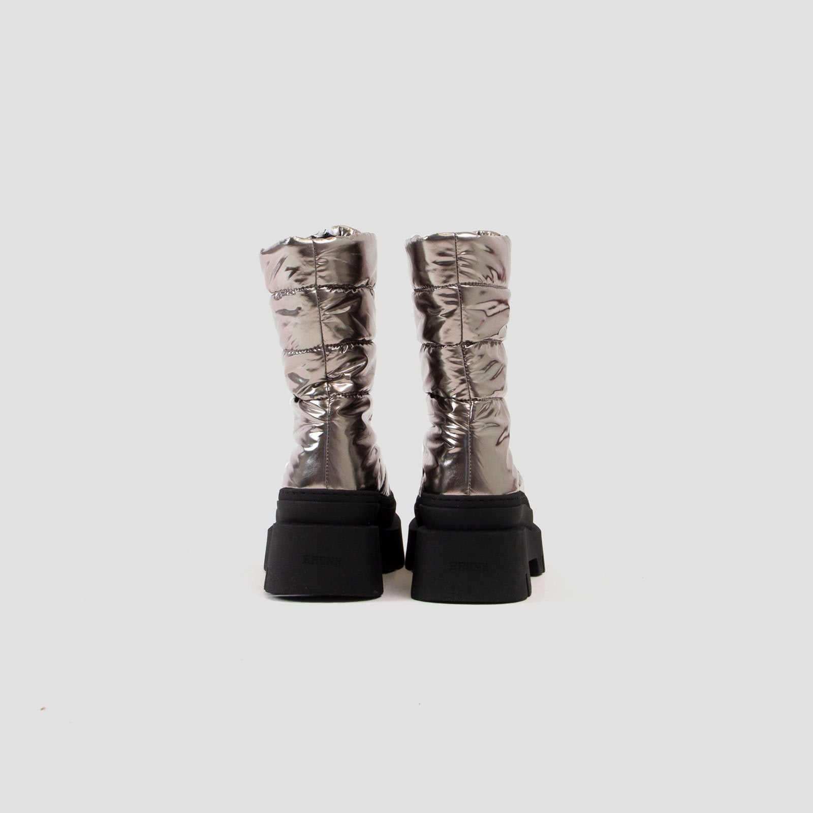 Evi-Ann Front Zip Gunmetal Chunky Boots 47379-P-1248 - 06