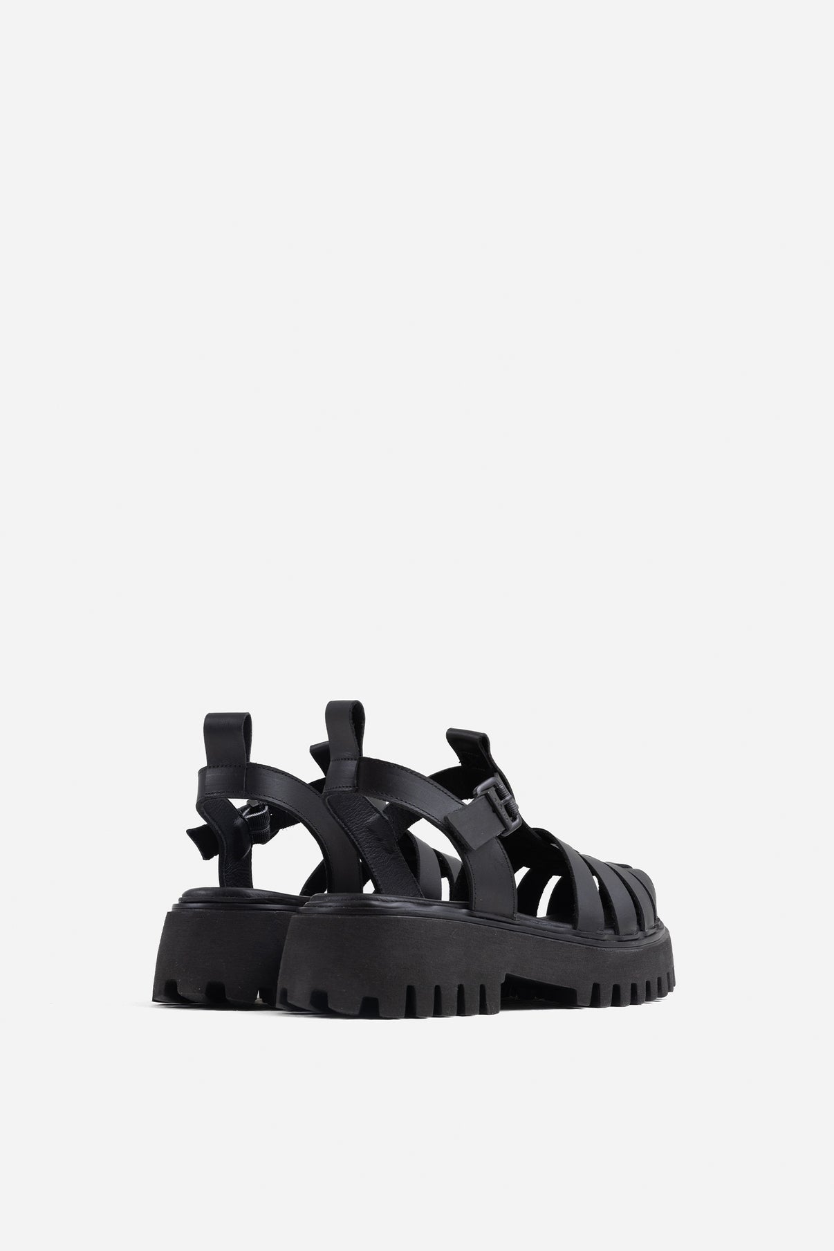 Groovy Black Chunky Sandals 84973-A-01-5