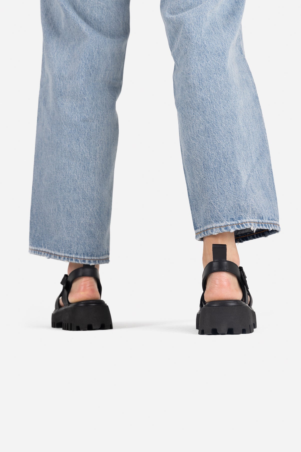 Groovy Black Chunky Sandals 84973-A-01-6