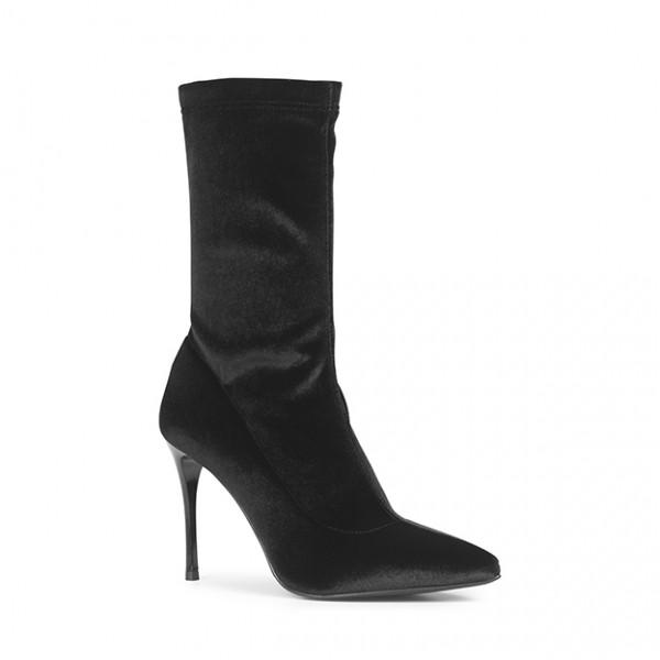 Nero Velour Boots 90508B_Nero - 2