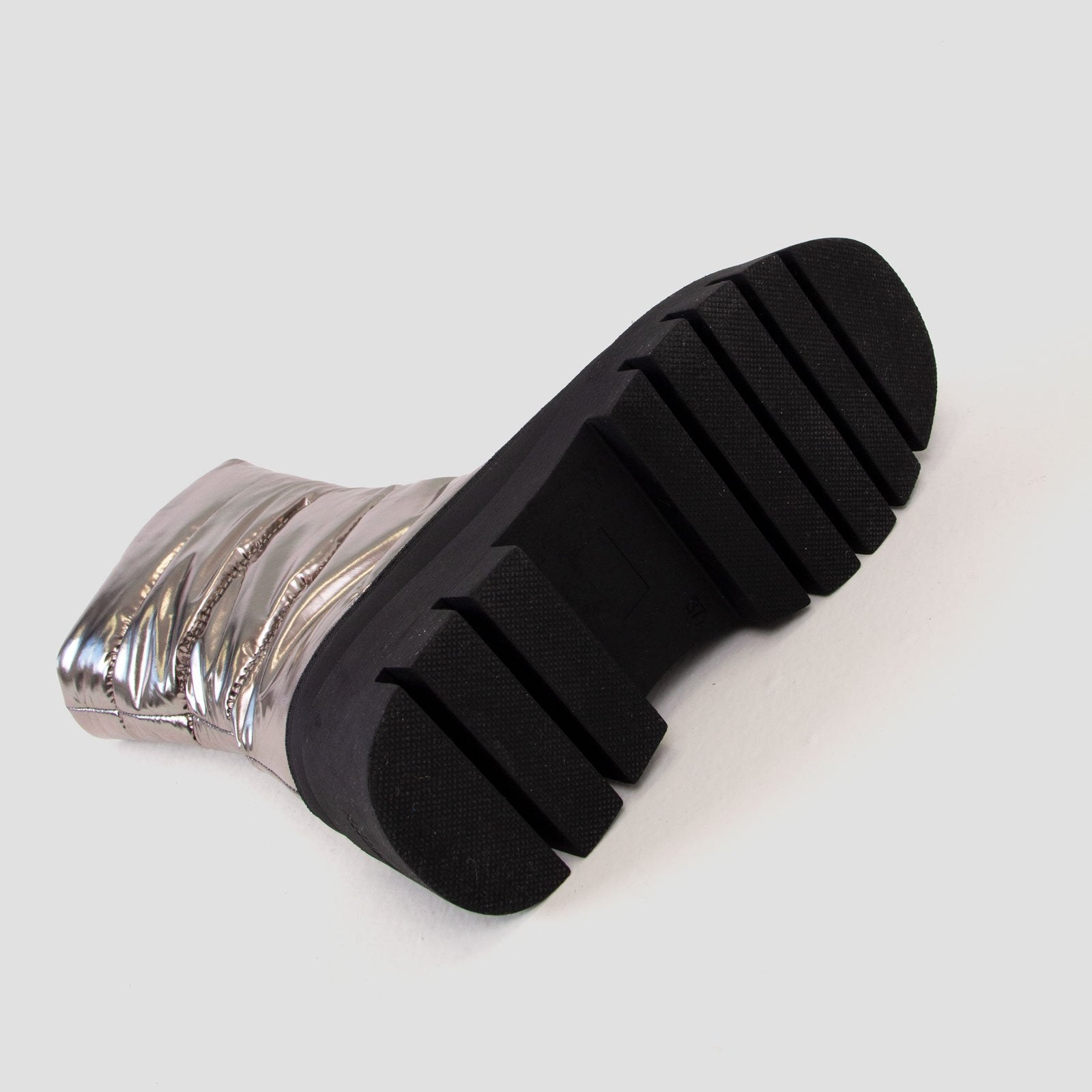 Evi-Ann Front Zip Gunmetal Chunky Boots 47379-P-1248 - 08