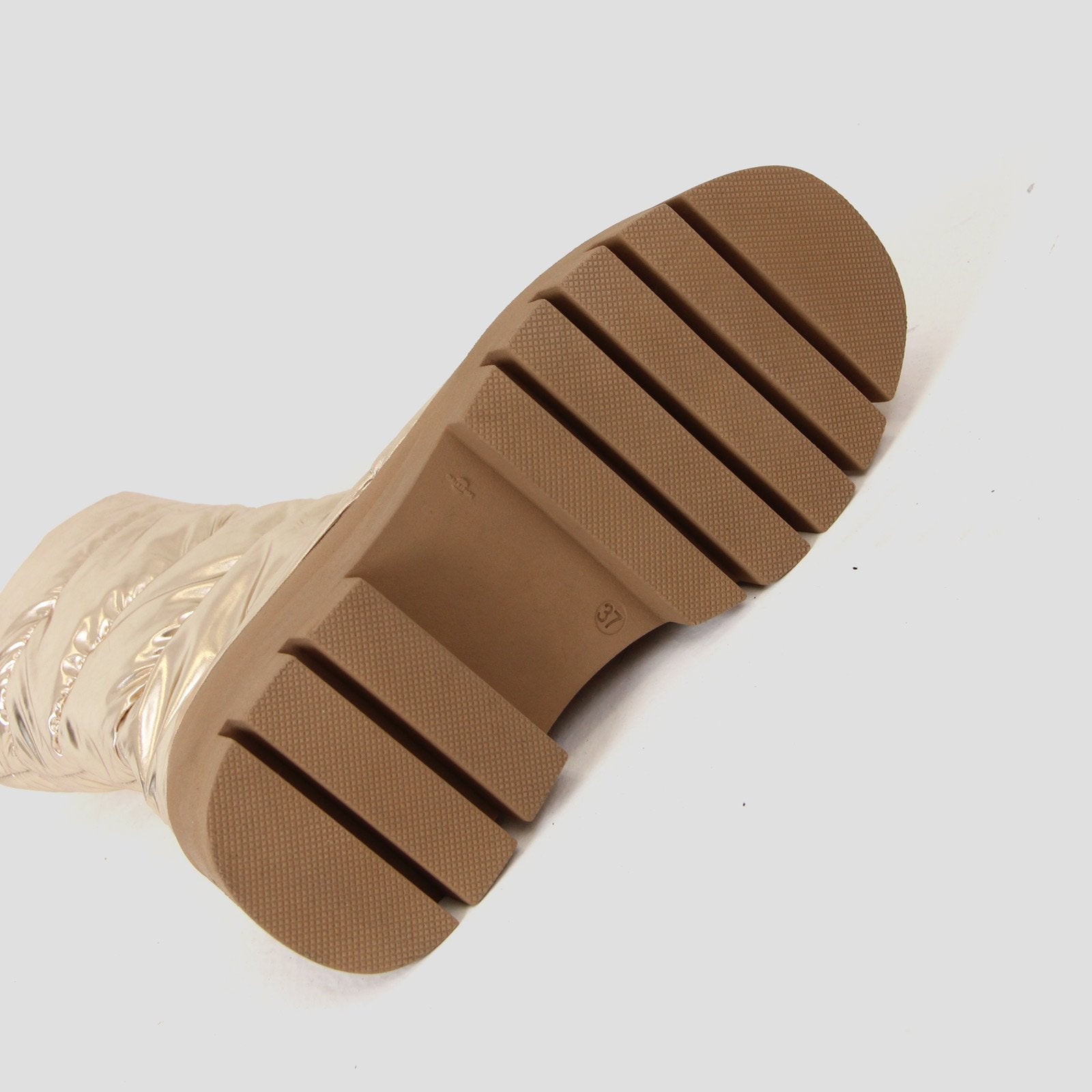 Evi-Ann Front Zip Champagne Chunky Boots 47379-P-2207 - 13