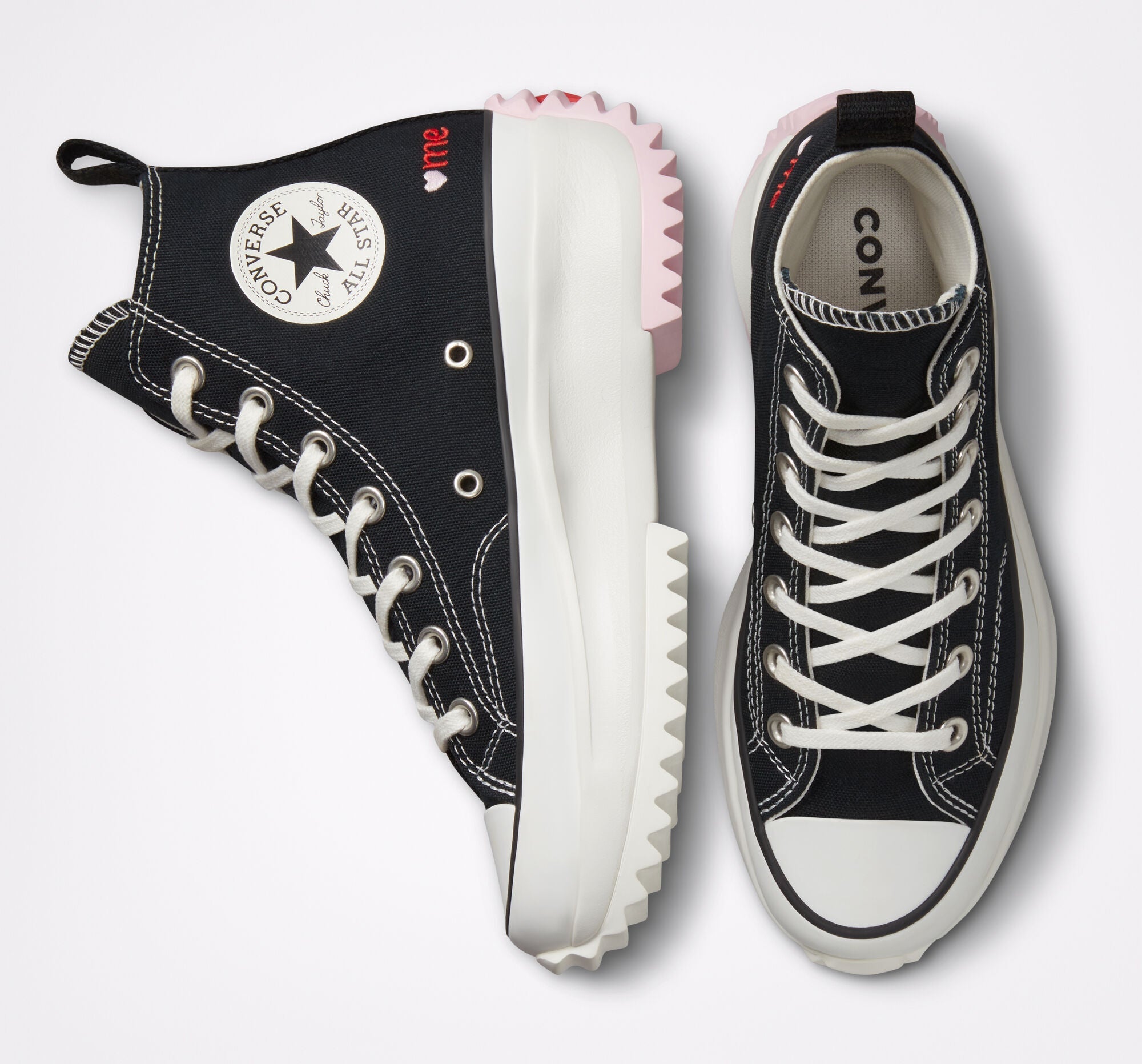Run Star Hike Hi Embroidered Hearts A01598C - 4