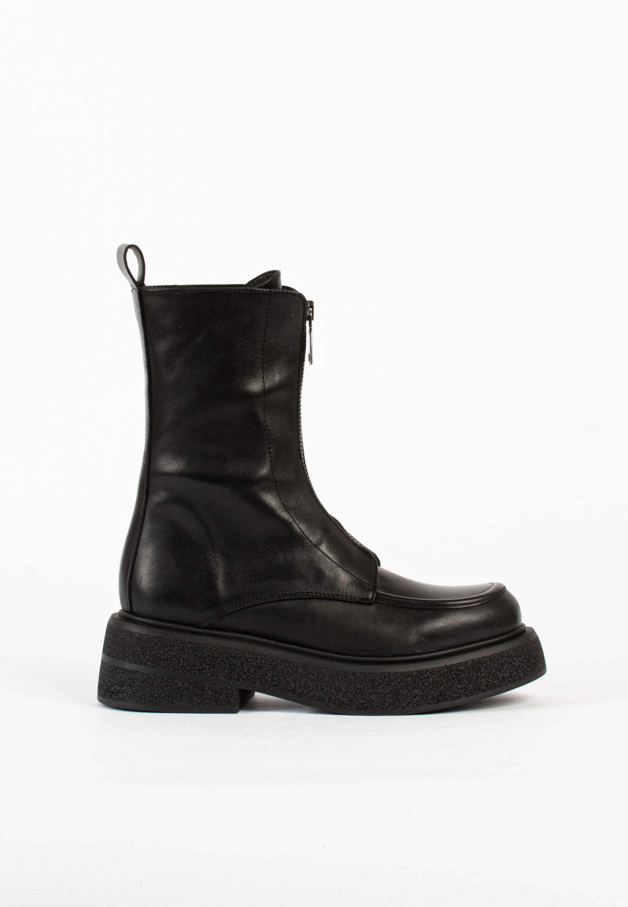 Abigail Black Front Zip Ankle Boots ABIGAIL-BLACK - 6