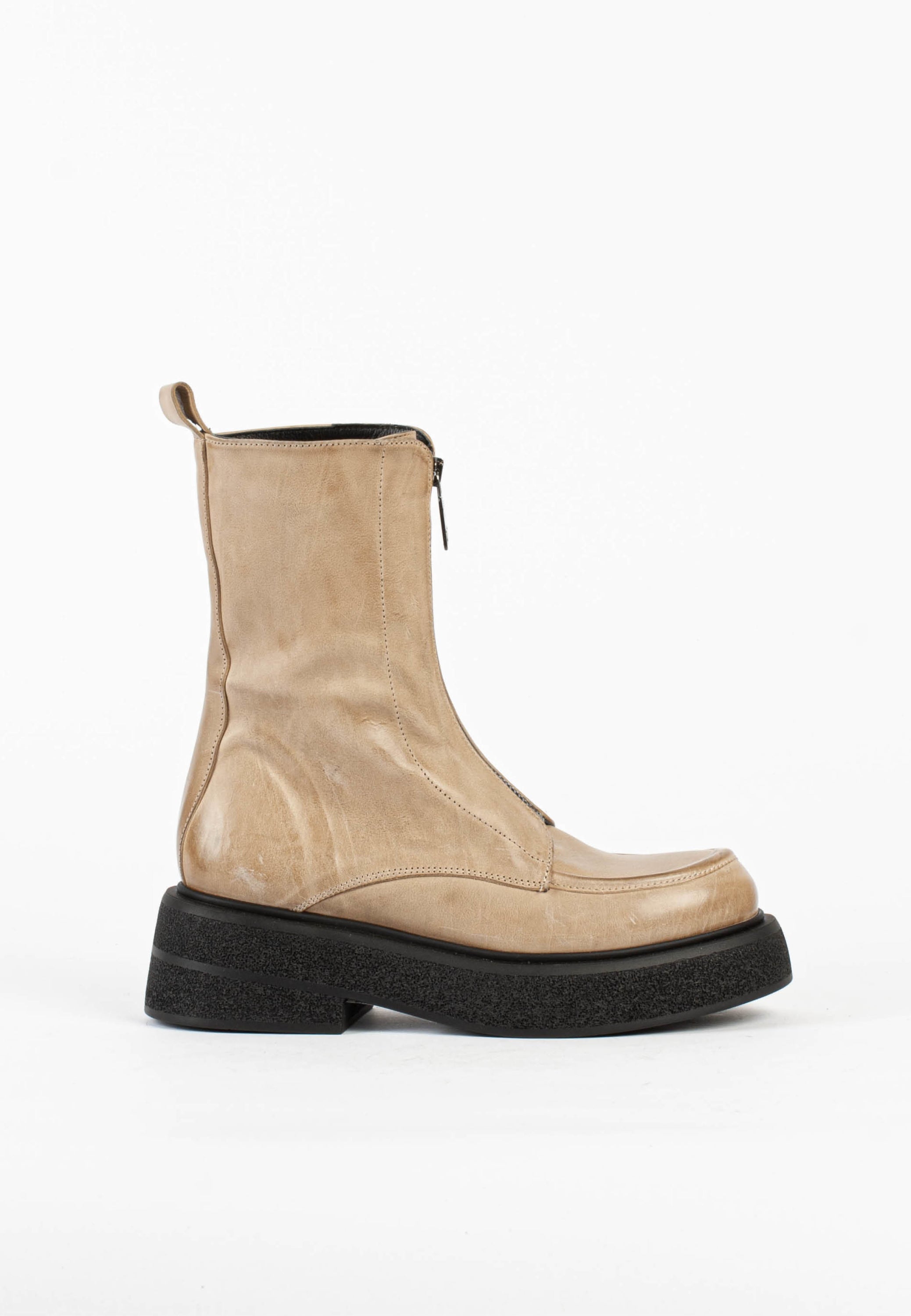 Abigail Sand Front Zip Ankle Boots ABIGAIL-SAND - 6