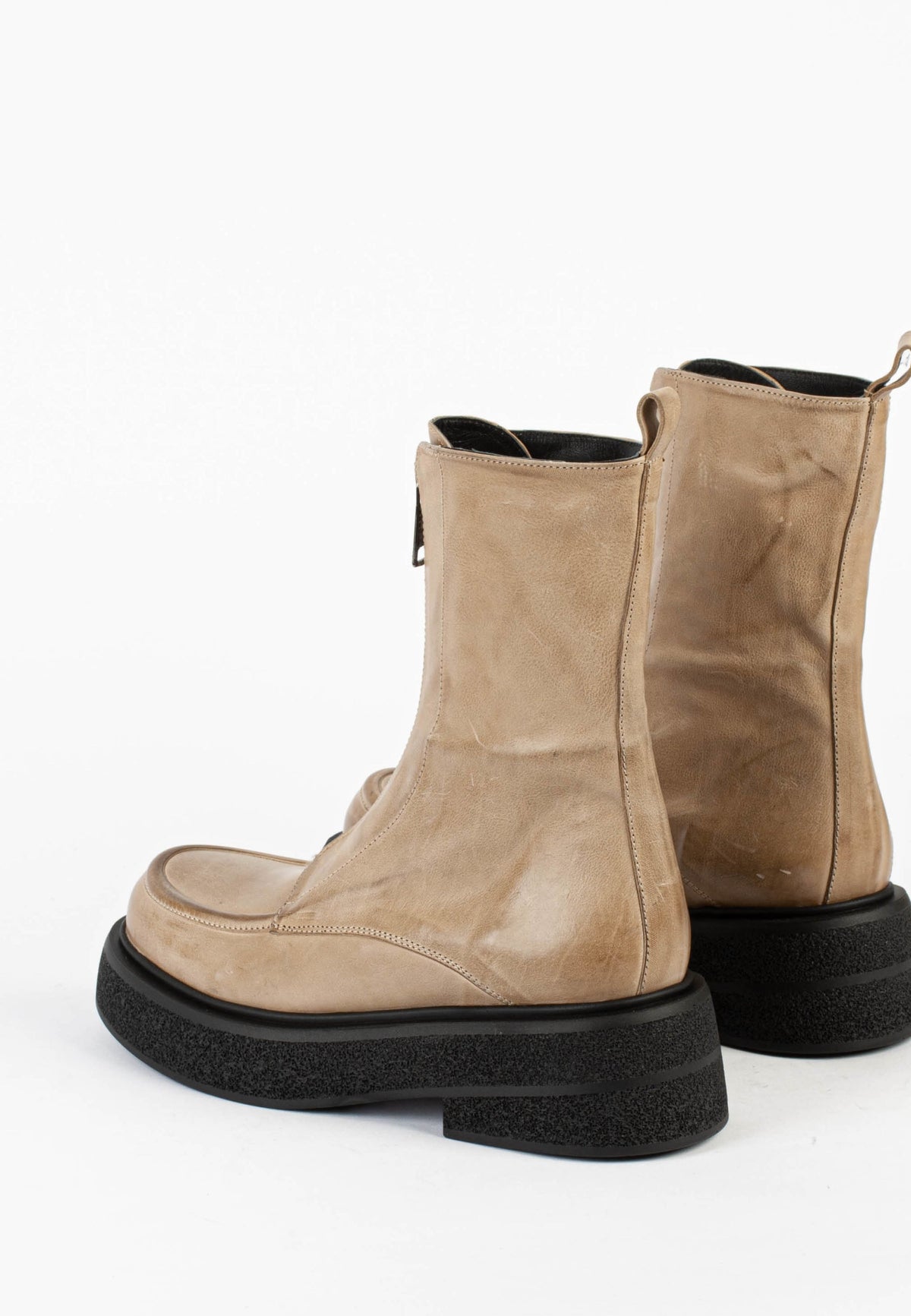 Abigail Sand Front Zip Ankle Boots ABIGAIL-SAND - 5