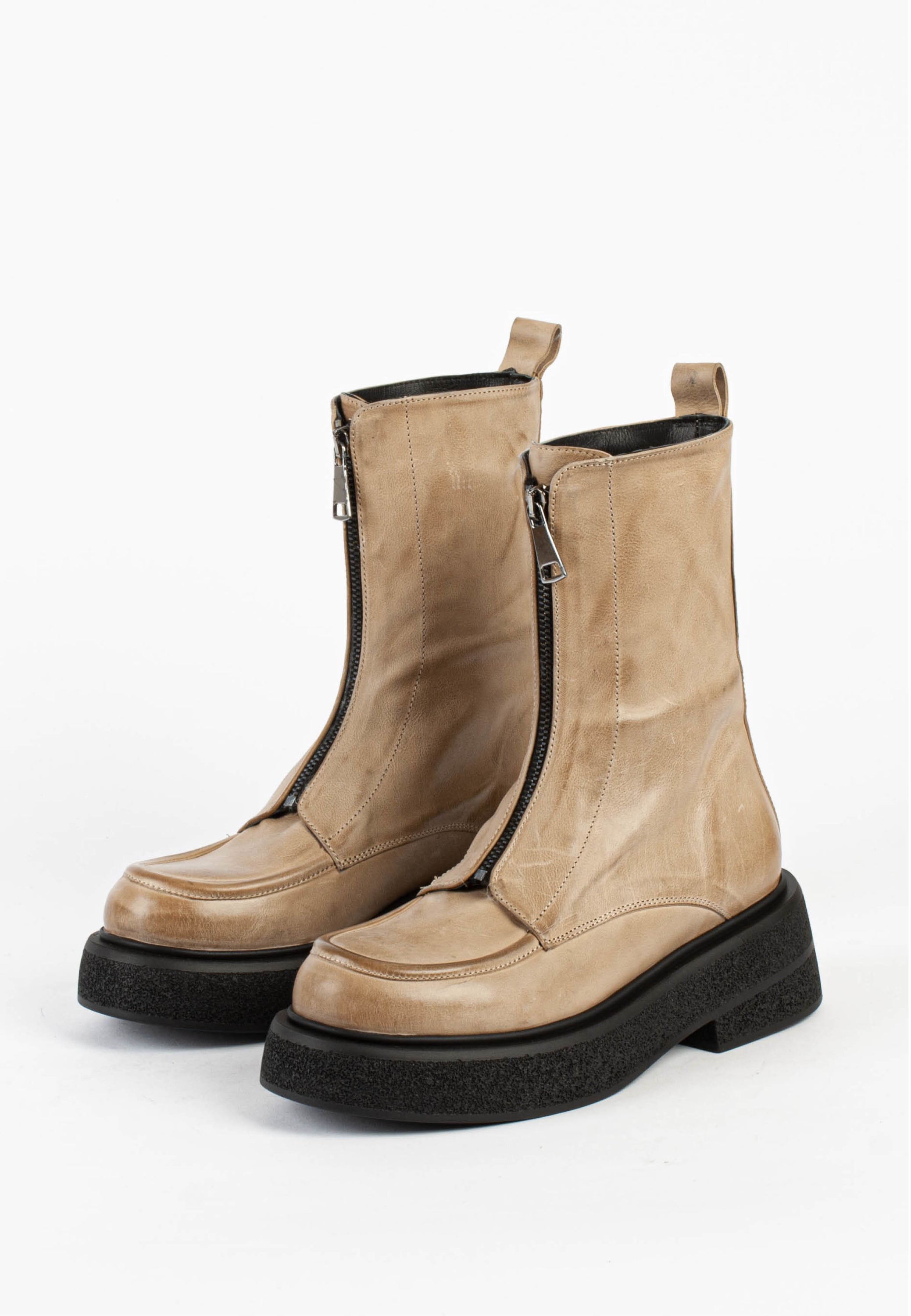 Abigail Sand Front Zip Ankle Boots ABIGAIL-SAND - 2