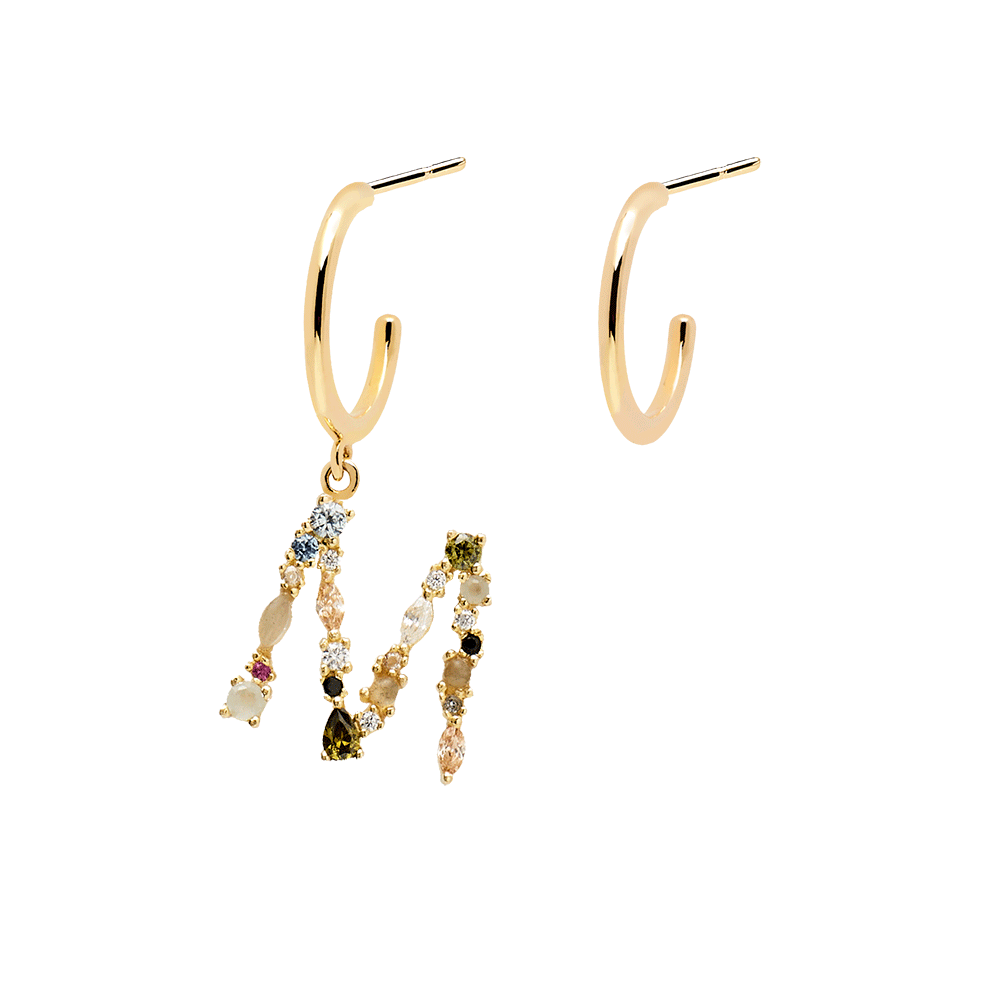 Letter M Earrings