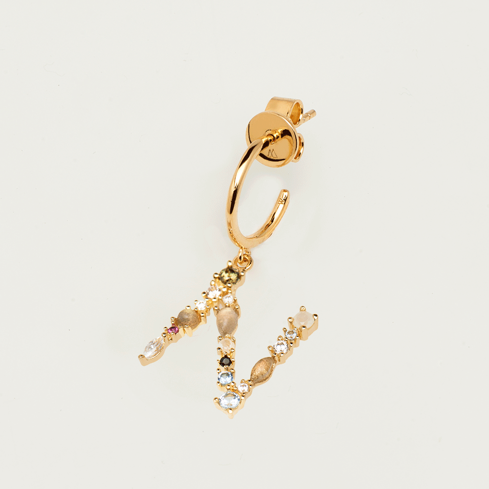 Letter N Earrings