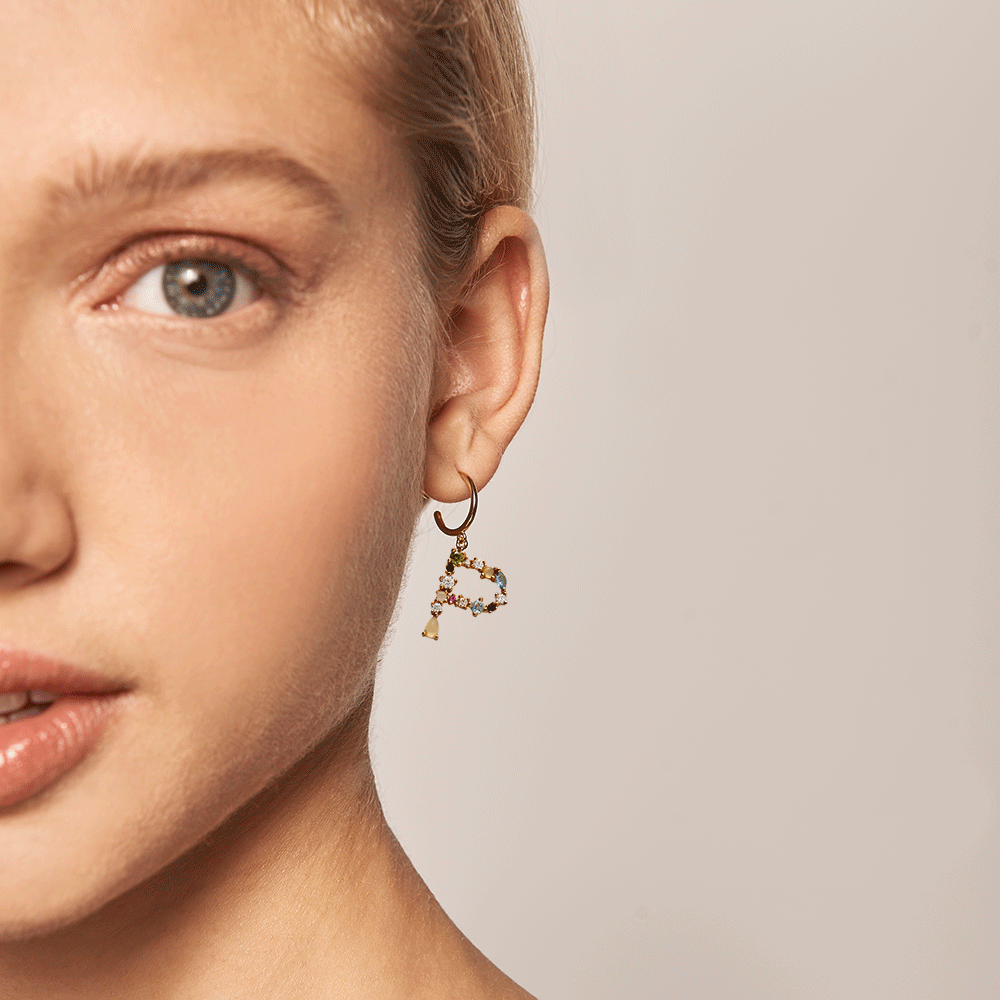 Letter P Earrings