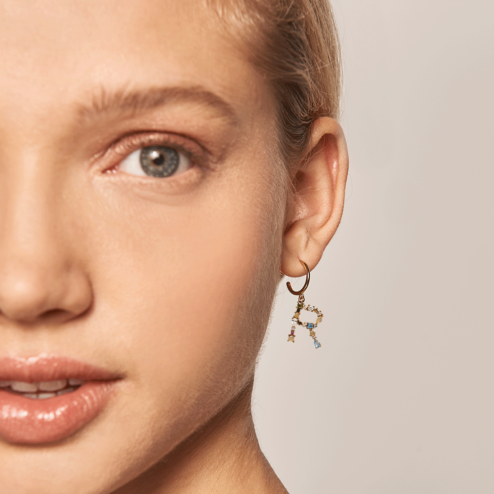 Letter R Earrings