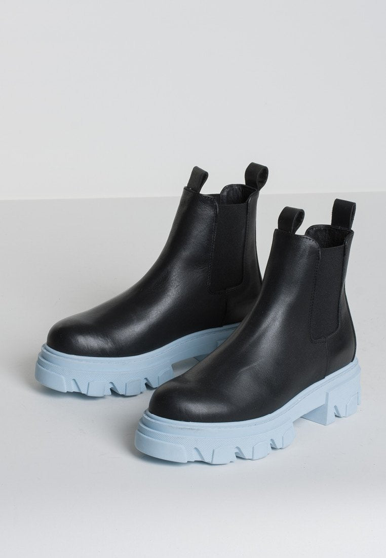 Asta Black Sky Leather Chelsea Boots Boots