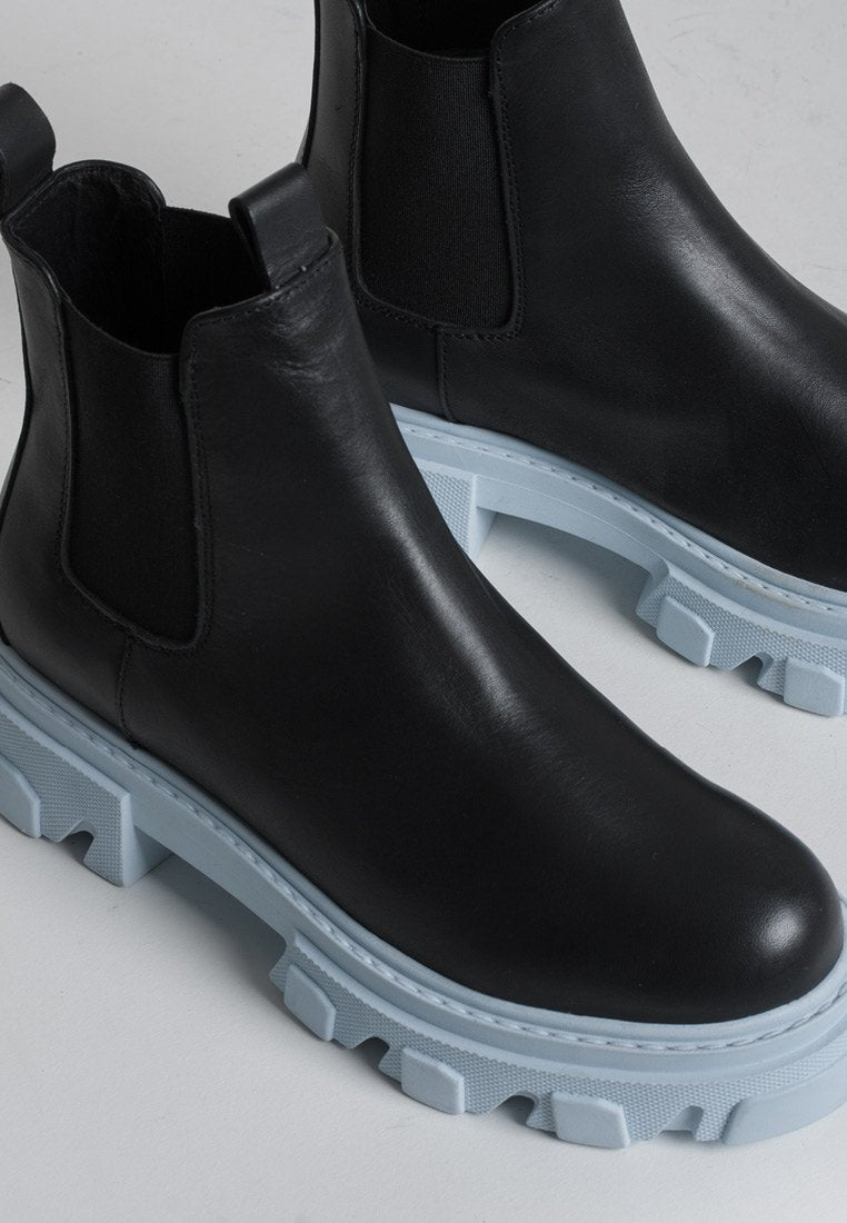 Asta Black Sky Leather Chelsea Boots Boots