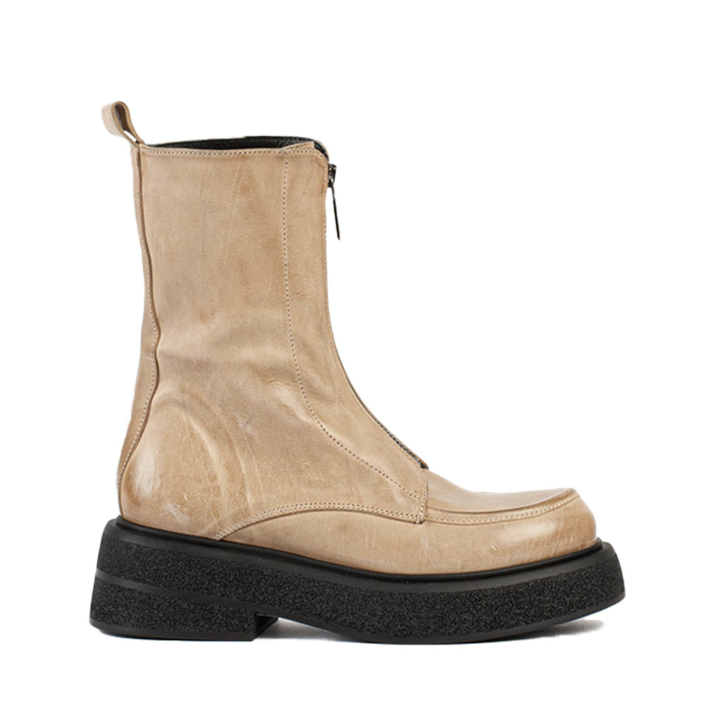 Abigail Sand Front Zip Ankle Boots ABIGAIL-SAND - 1