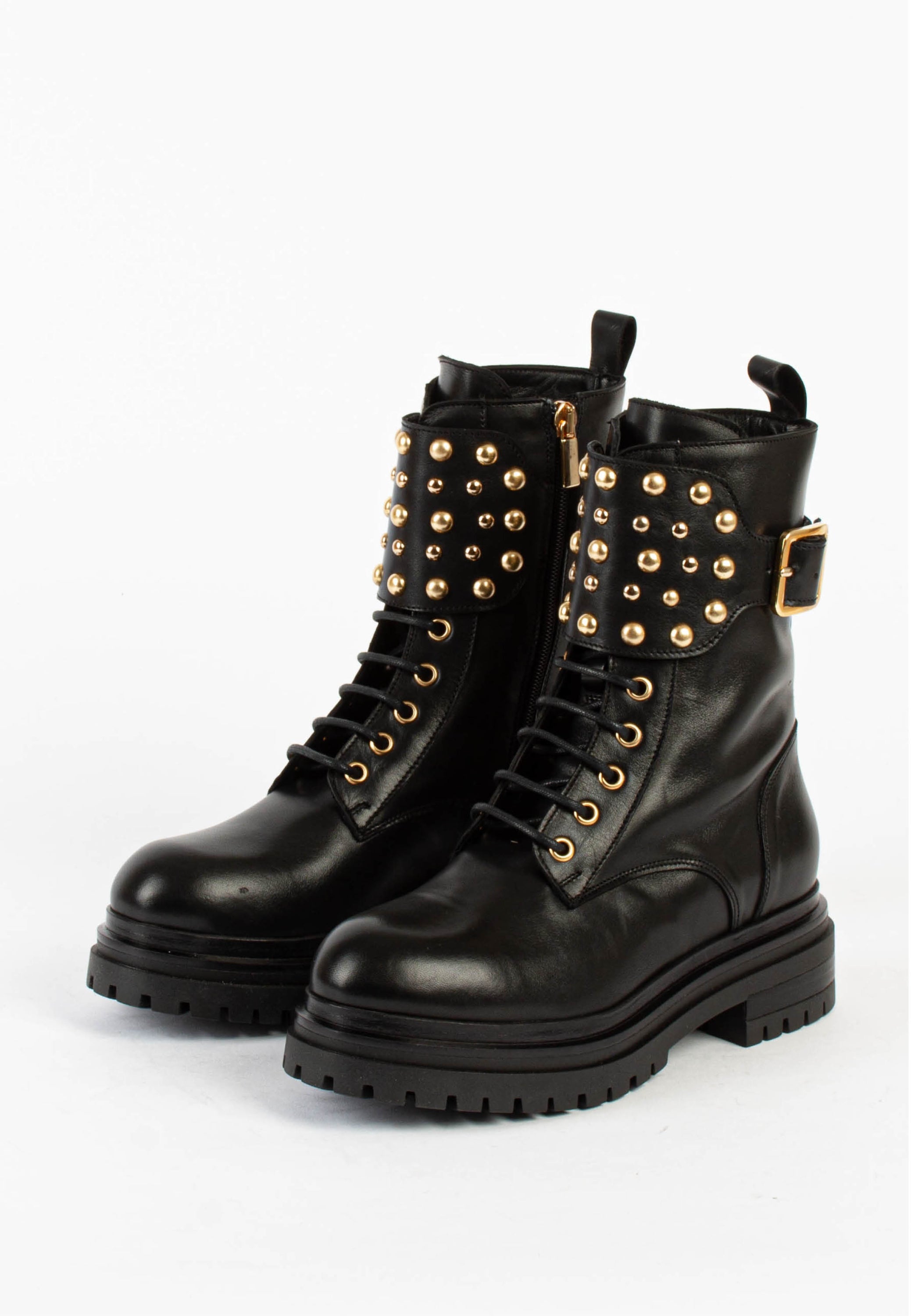 Bentley Black Combat Boots BENTLEY-BLK - 2a