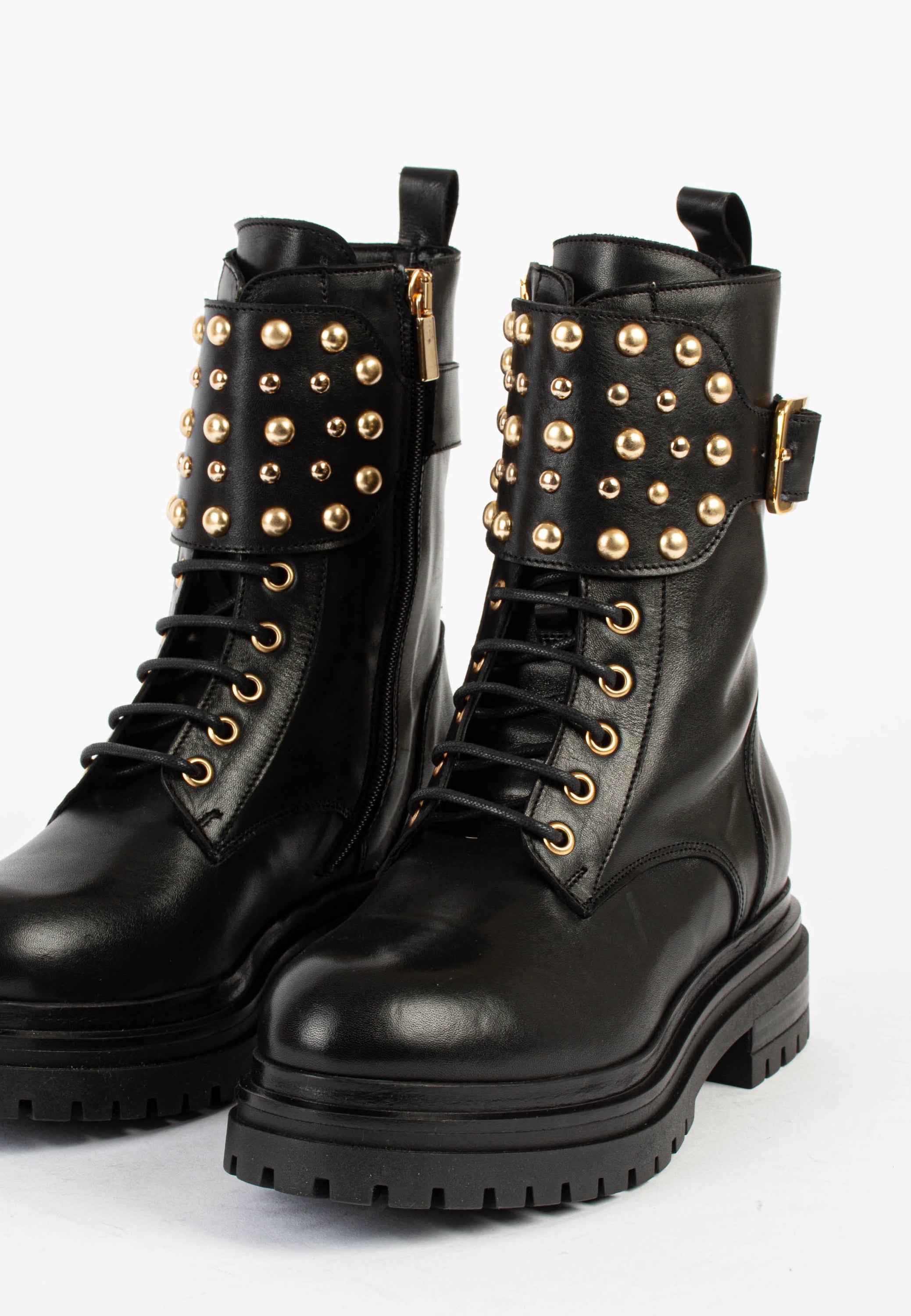 Bentley Black Combat Boots BENTLEY-BLK - 2