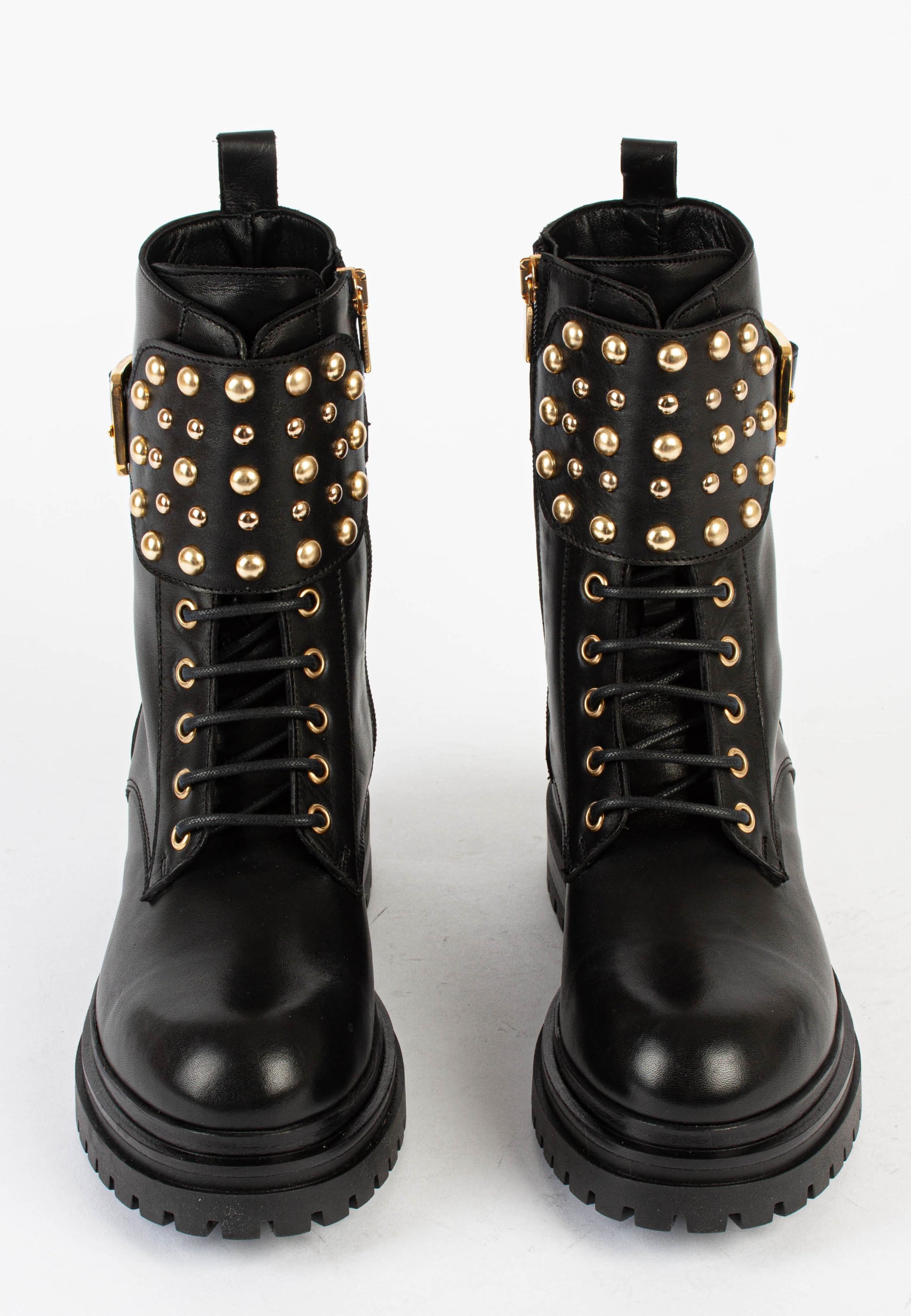 Bentley Black Combat Boots BENTLEY-BLK - 4