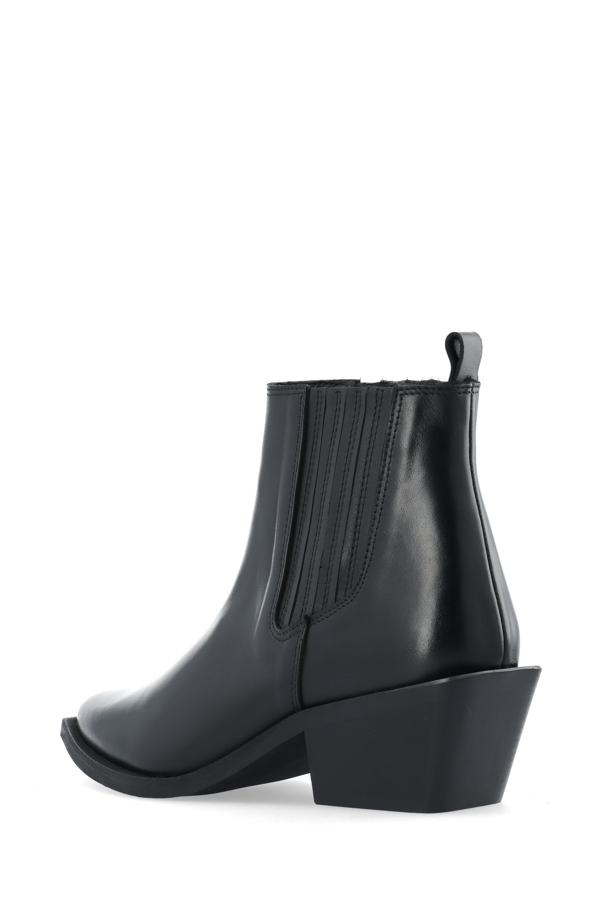 Bianco BIAMONA Western Boot Low Chelsea Crust Western Black