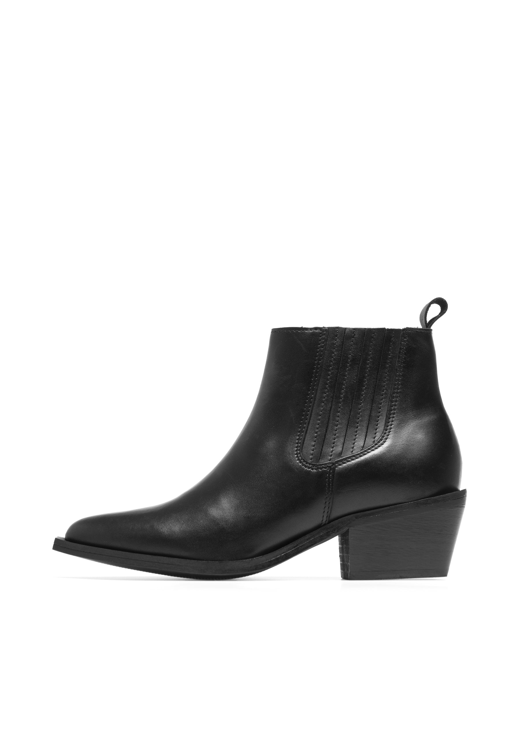 Bianco BIAMONA Western Boot Low Chelsea Crust Western Black