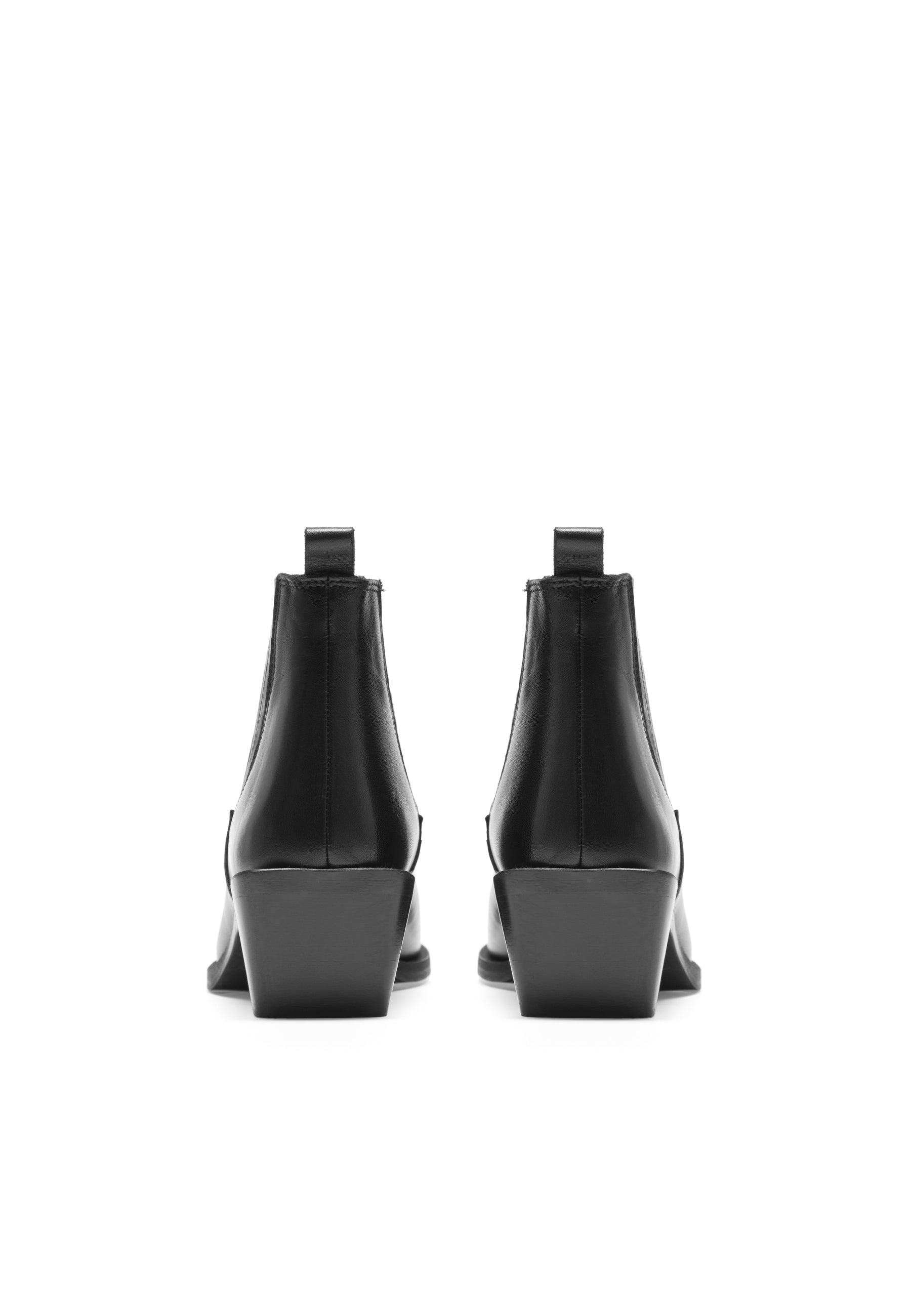 Bianco BIAMONA Western Boot Low Chelsea Crust Western Black