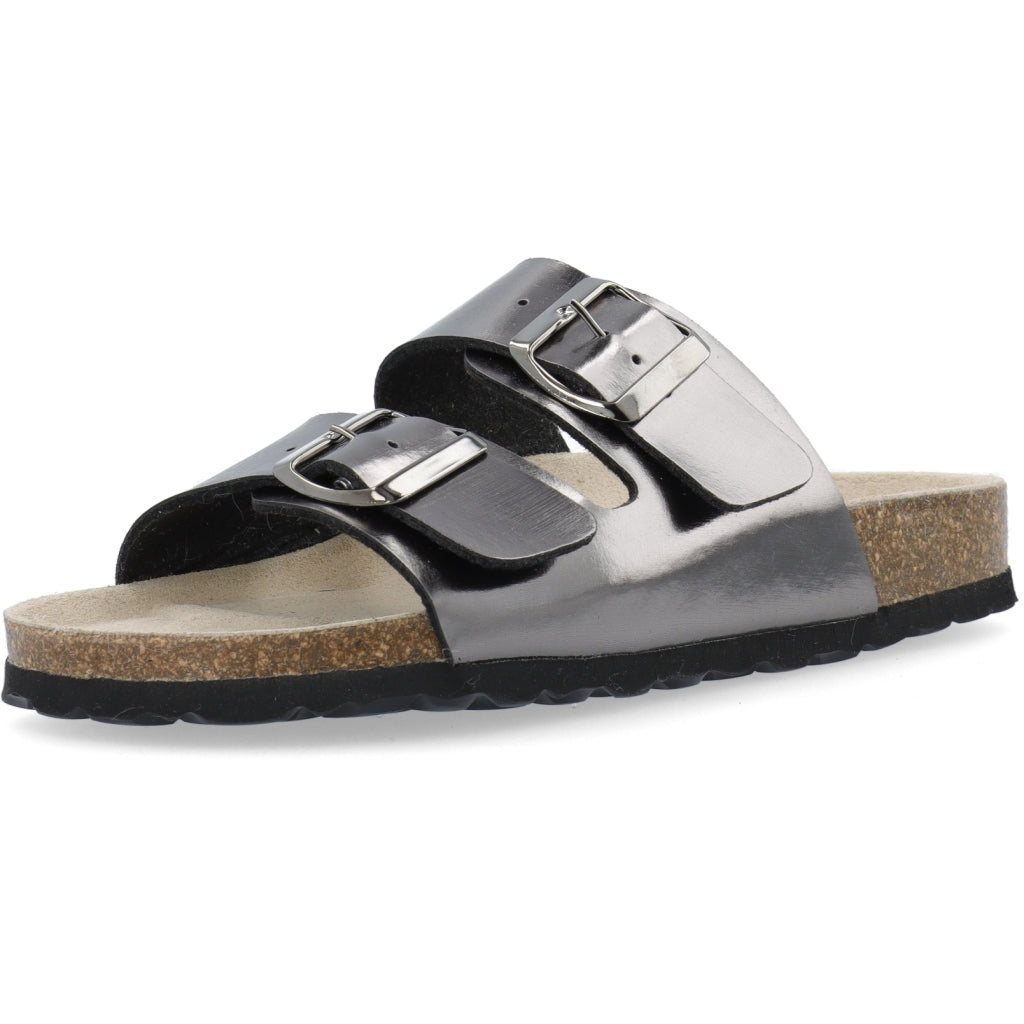 Bianco BIAOLIVIA Sandal Metallic Strap Metallic Gun