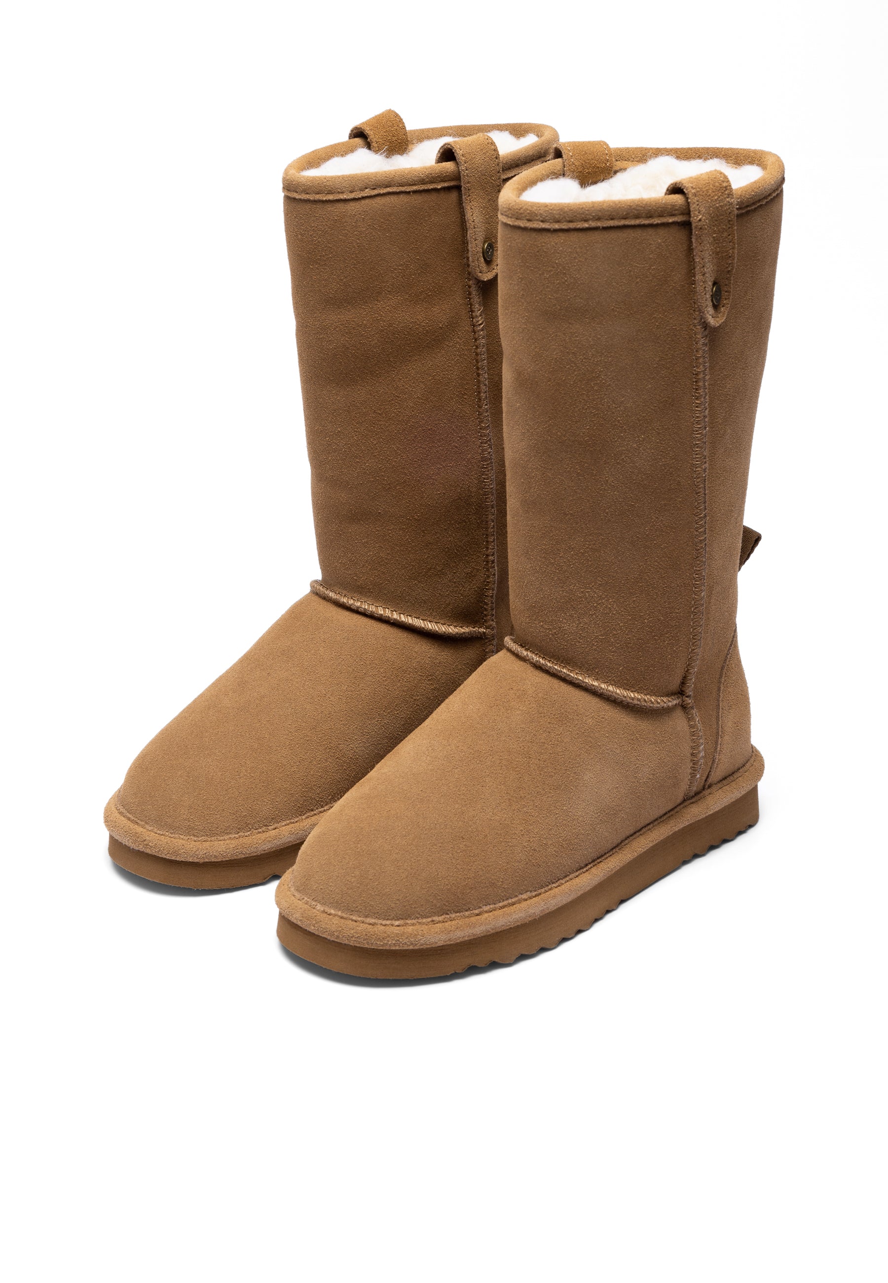 Bianco BIASNOW Long Boot Suede Snow Cognac