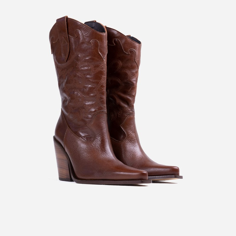 Bonderia Brown Western Boots 34276-T-28 - 3