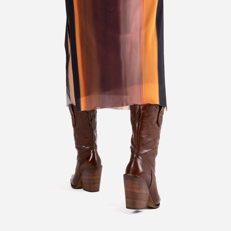 Bonderia Brown Western Boots 34276-T-28 - 6