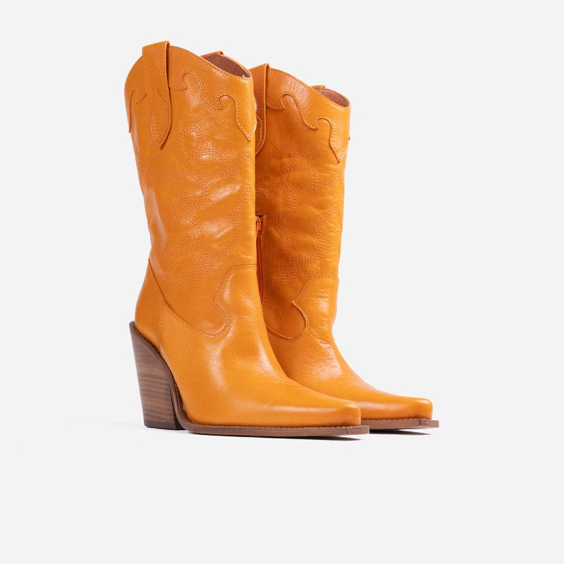 Bonderia Orange Western Boots 34276-T-41 - 2