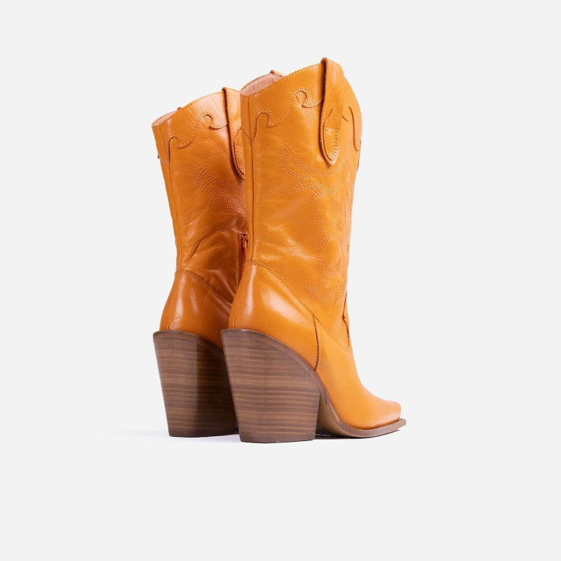 Bonderia Orange Western Boots 34276-T-41 - 4