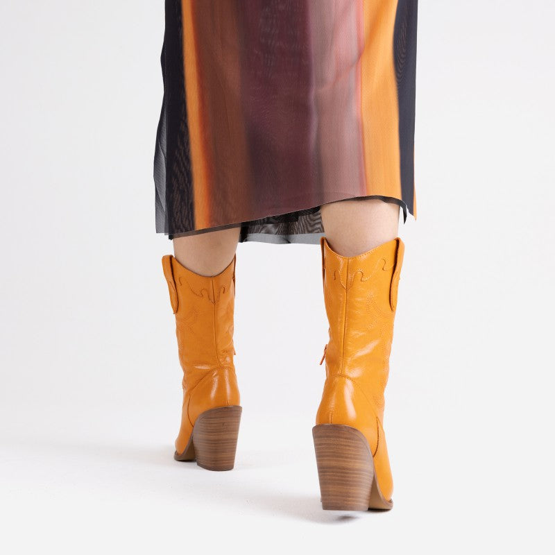 Bonderia Orange Western Boots 34276-T-41 - 7