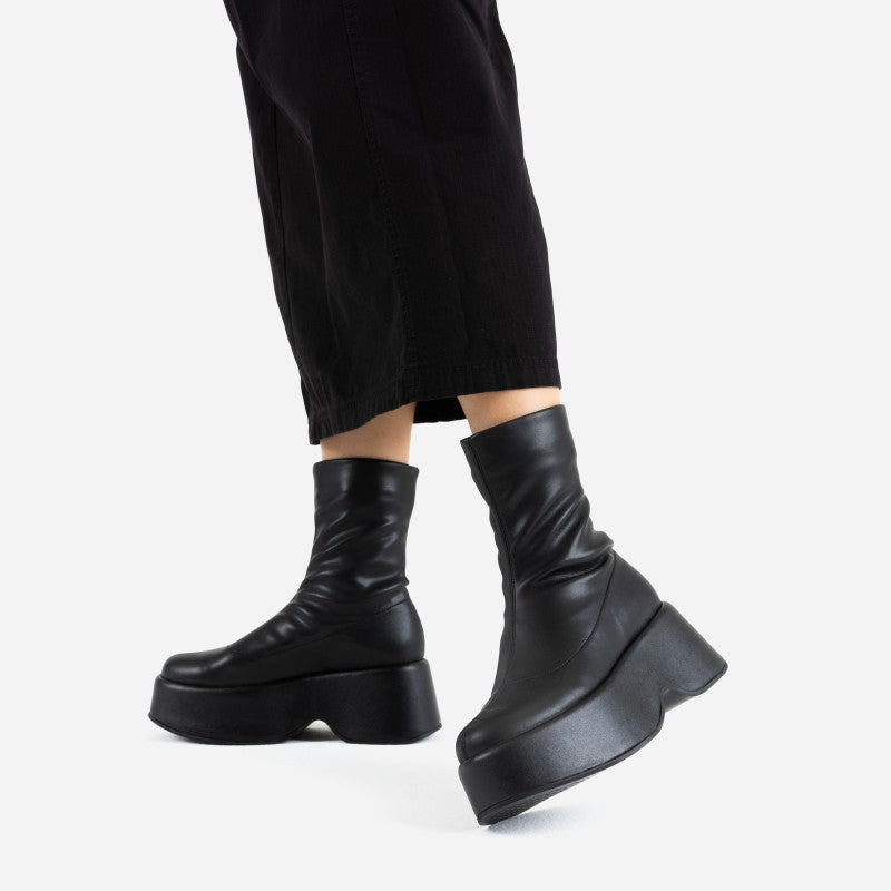 Tizzy Black Stretch Ankle Boots 47435-A-01 - 2