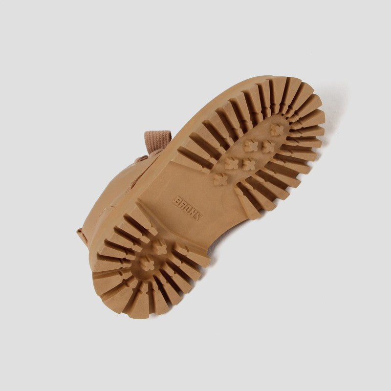 Groovy Lace Up Dark Camel Low Boots 47414-A3586 - 8